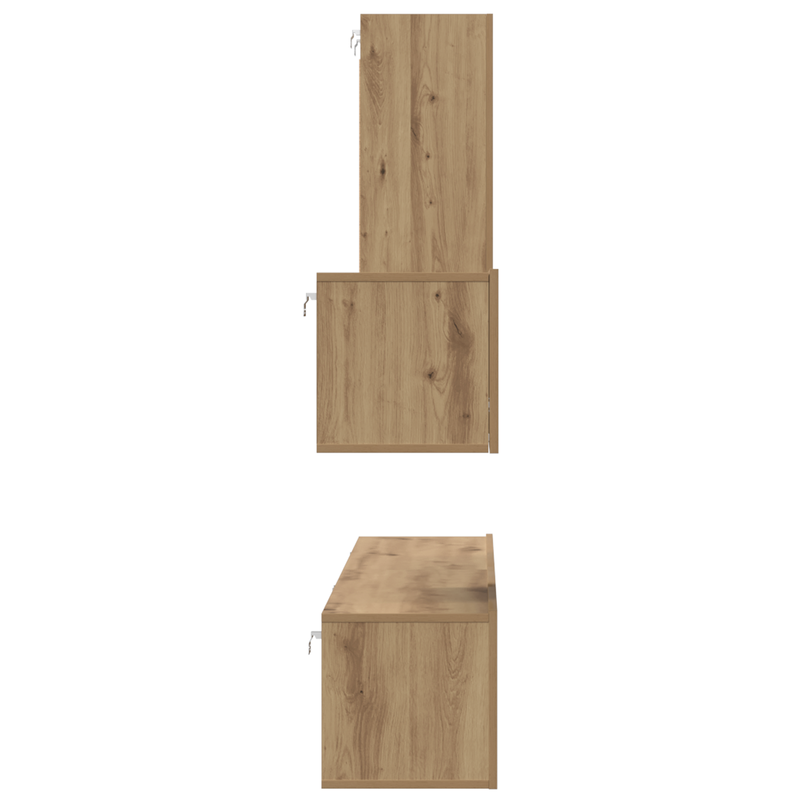 Dulap pentru TV pe Perete cu raft Altele cu depozitare cu ușă 4 pcs Stejar artisanal GartenMobel Dekor