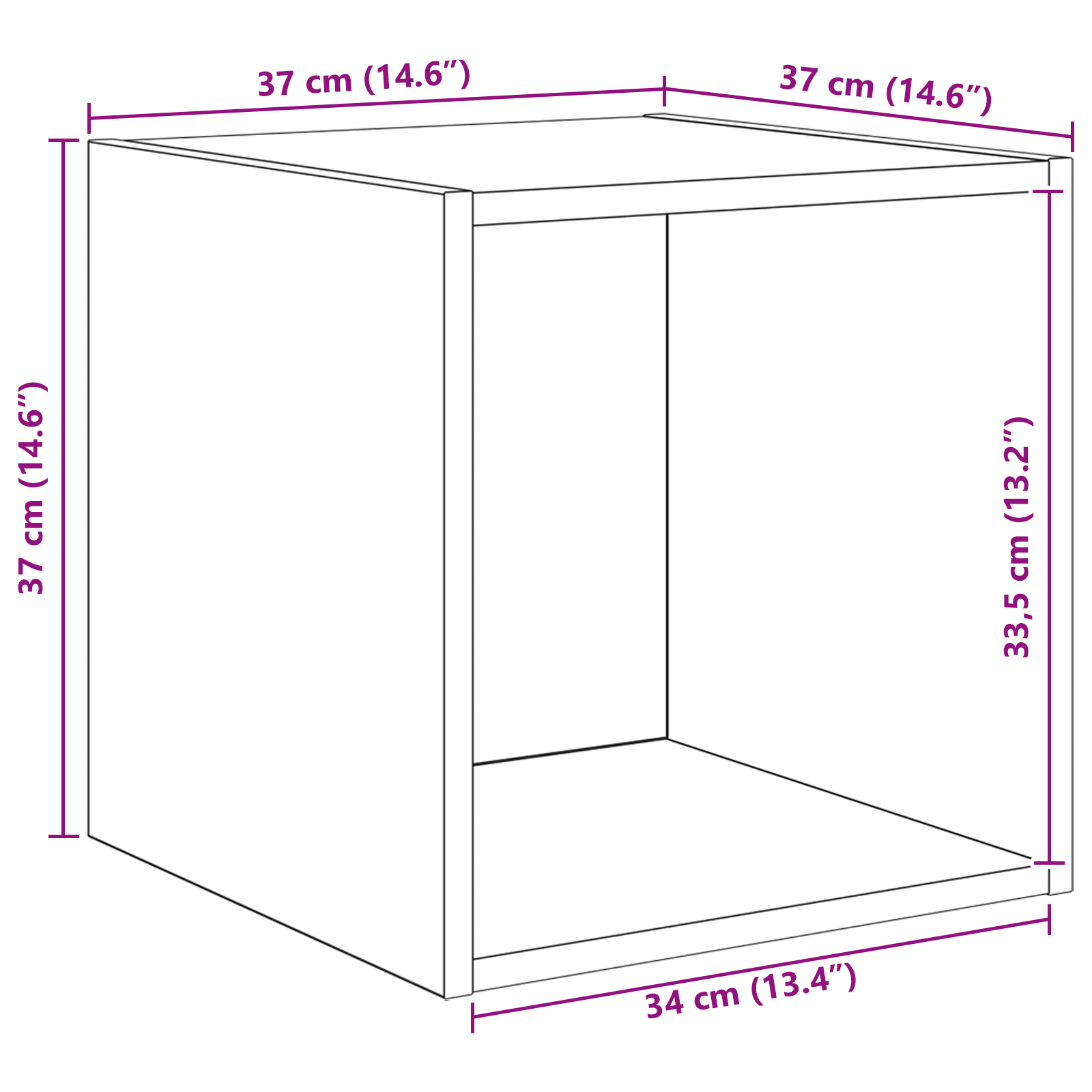 Set comodă TV 4 pcs Stejar negru 37 x 37 x 142.5 cm GartenMobel Dekor