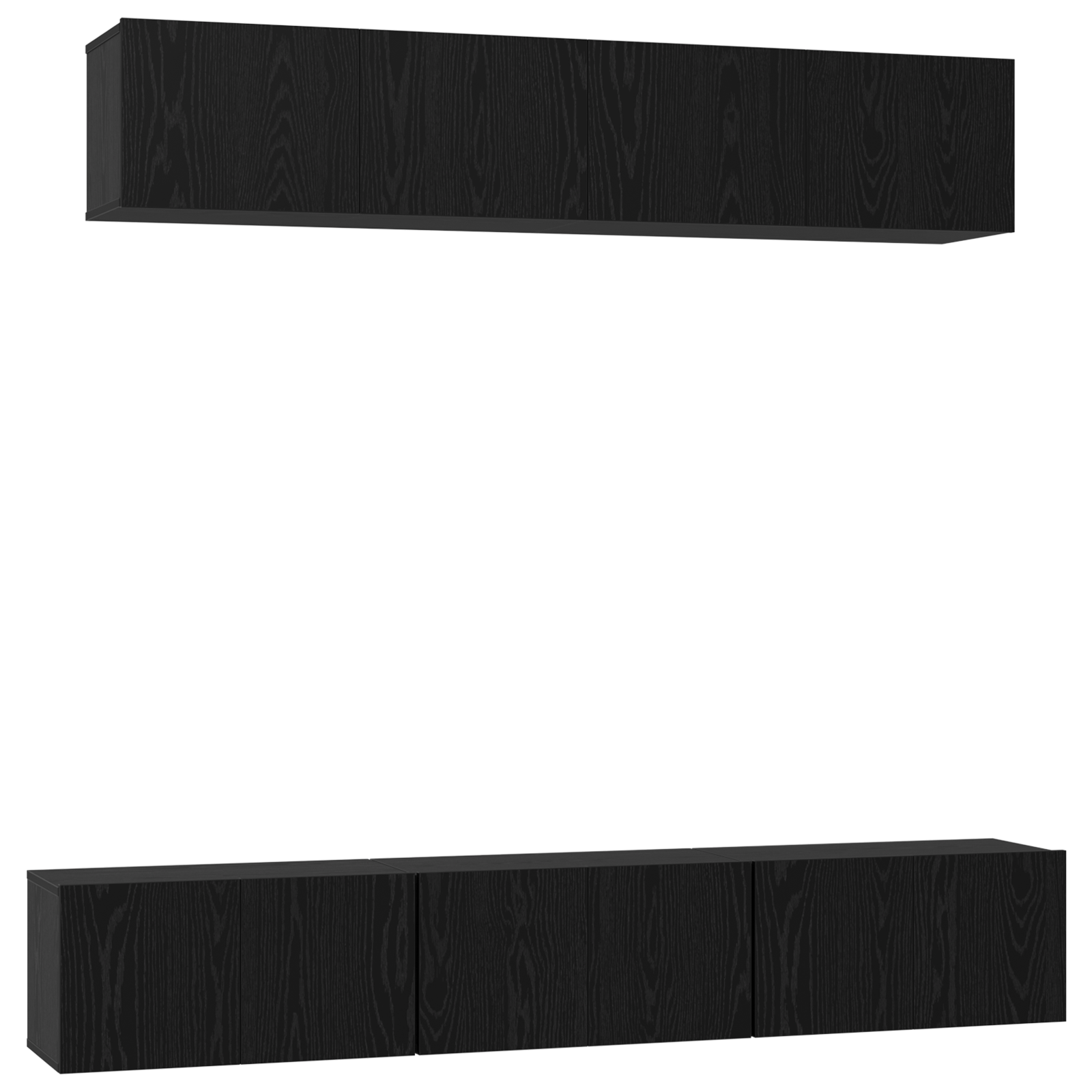 Set comodă TV 5 pcs Stejar Negru Mediu 80 x 30 x 30.5 cm GartenMobel Dekor