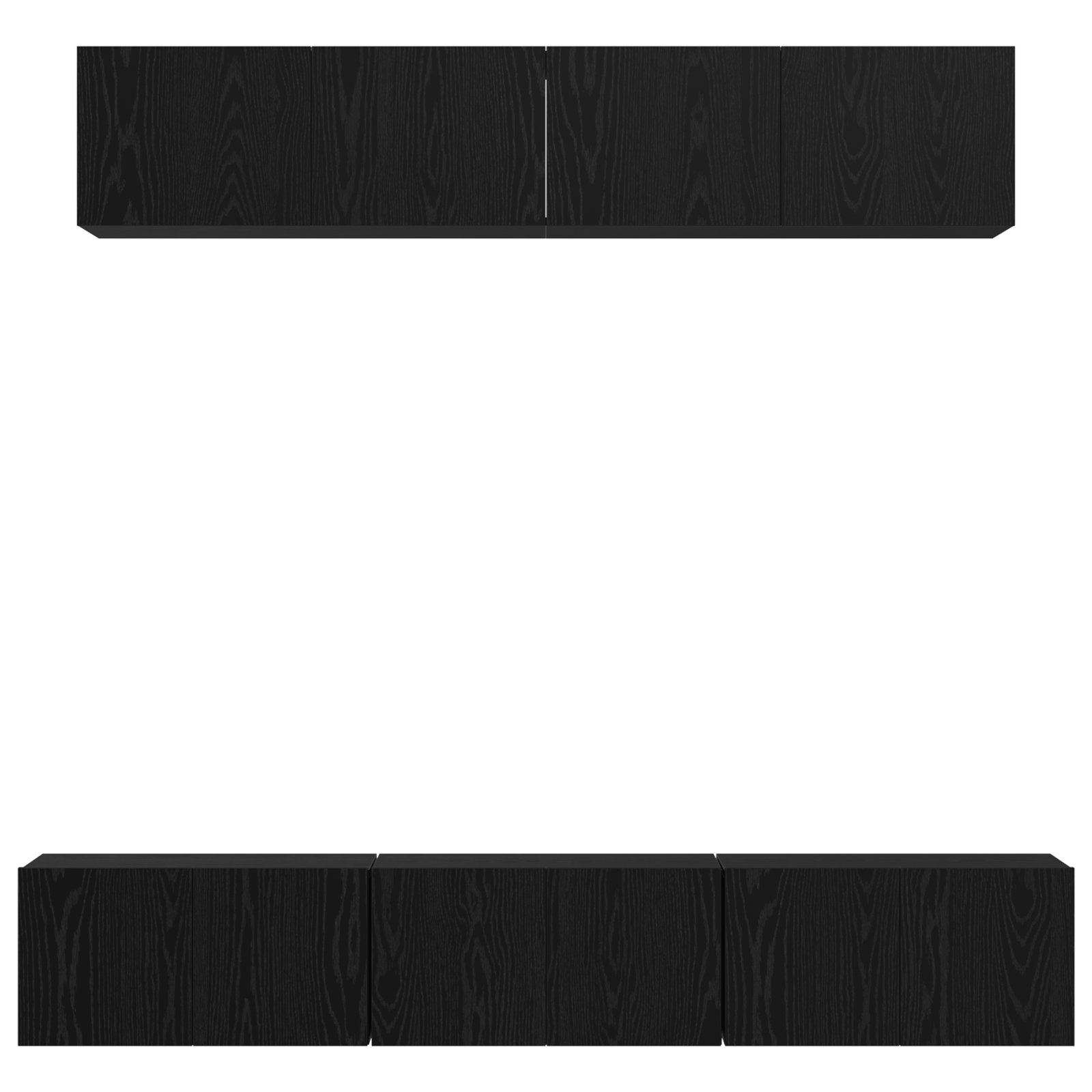 Set comodă TV 5 pcs Stejar Negru Mediu 80 x 30 x 30.5 cm GartenMobel Dekor
