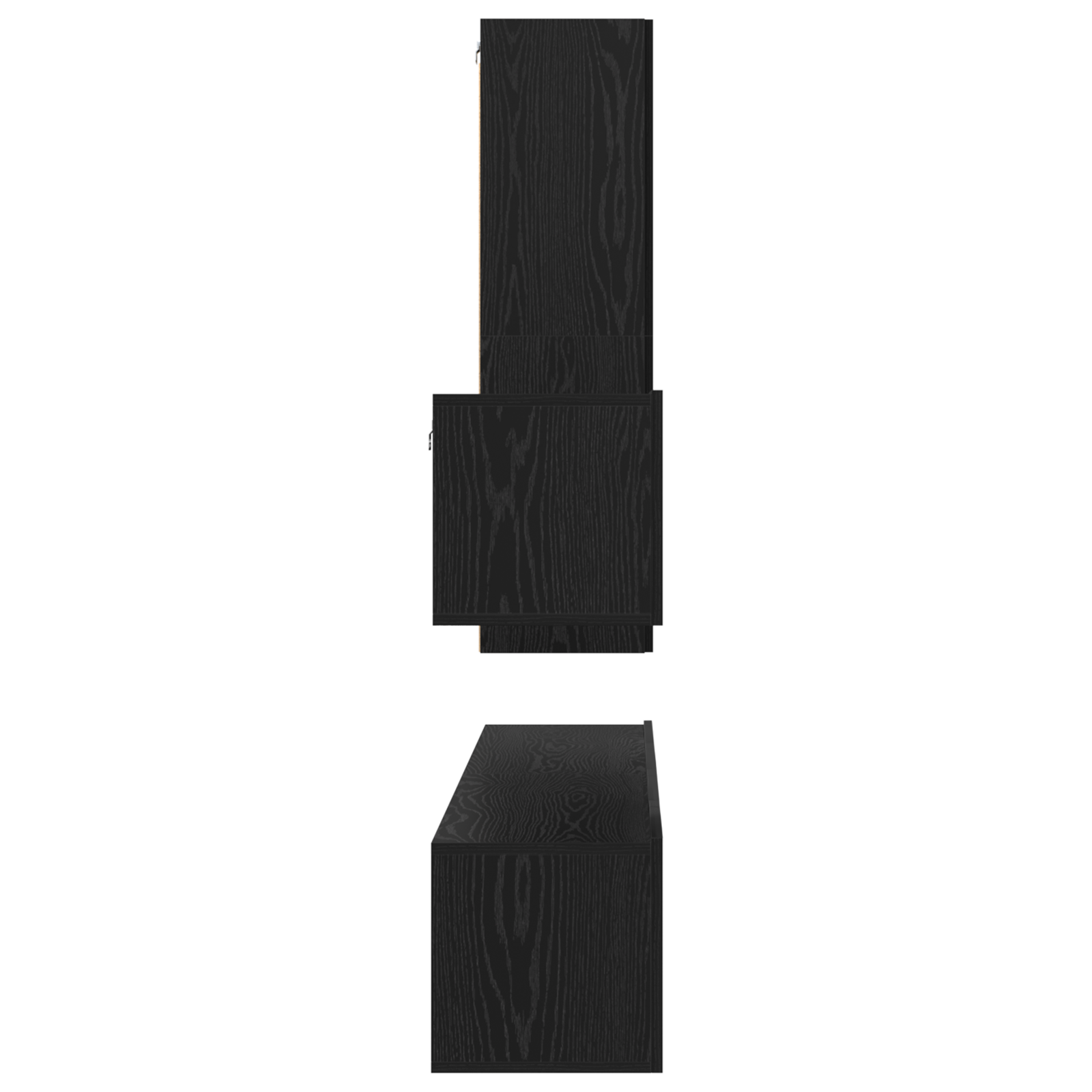 Set comodă TV cu raft Altele 4 pcs Stejar negru 30.5 x 30 x 110 cm GartenMobel Dekor