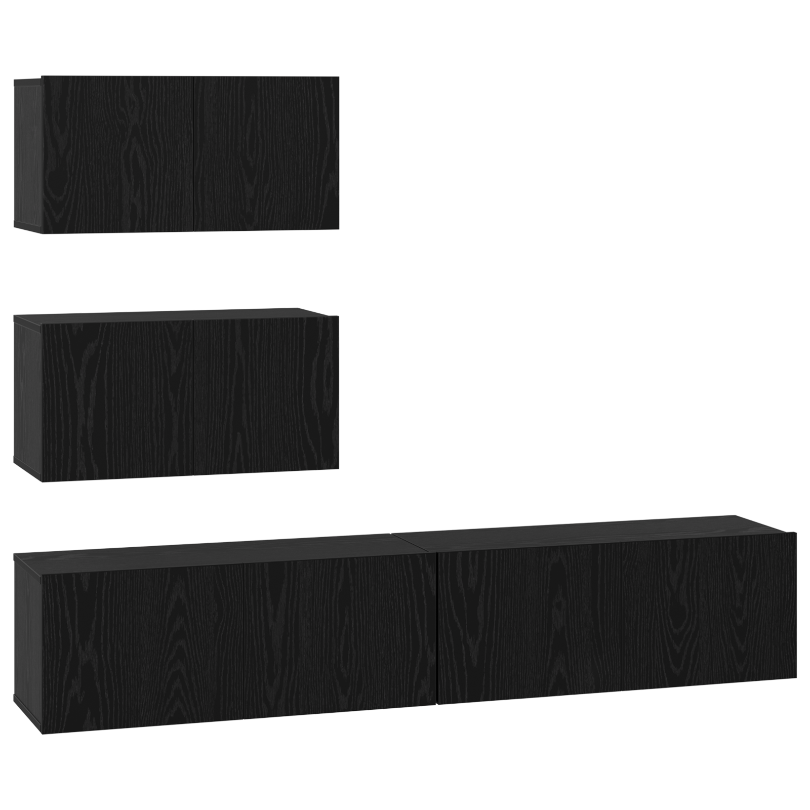 Set de Dulapuri pentru TV 4 pcs Stejar negru 80 x 30 x 30 cm GartenMobel Dekor