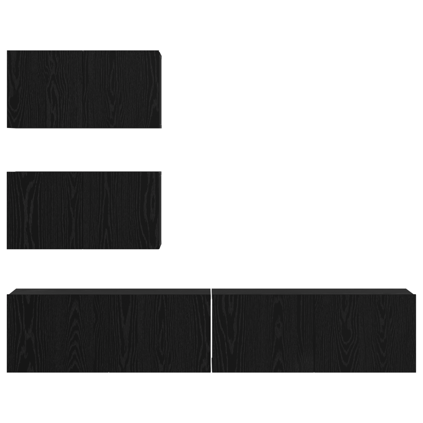 Set de Dulapuri pentru TV 4 pcs Stejar negru 80 x 30 x 30 cm GartenMobel Dekor