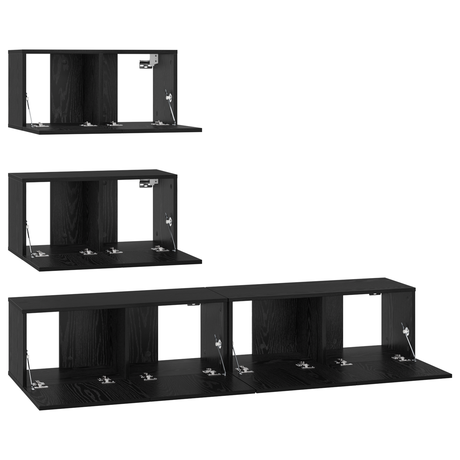 Set de Dulapuri pentru TV 4 pcs Stejar negru 80 x 30 x 30 cm GartenMobel Dekor