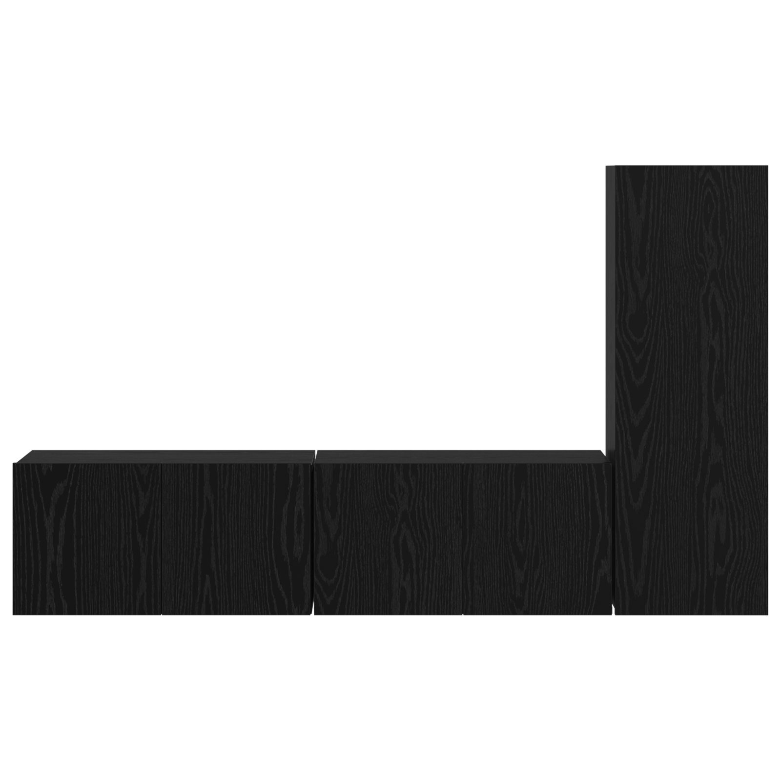Set dulapuri TV 3 pcs Stejar negru mic 30.5 x 30 x 90 cm GartenMobel Dekor