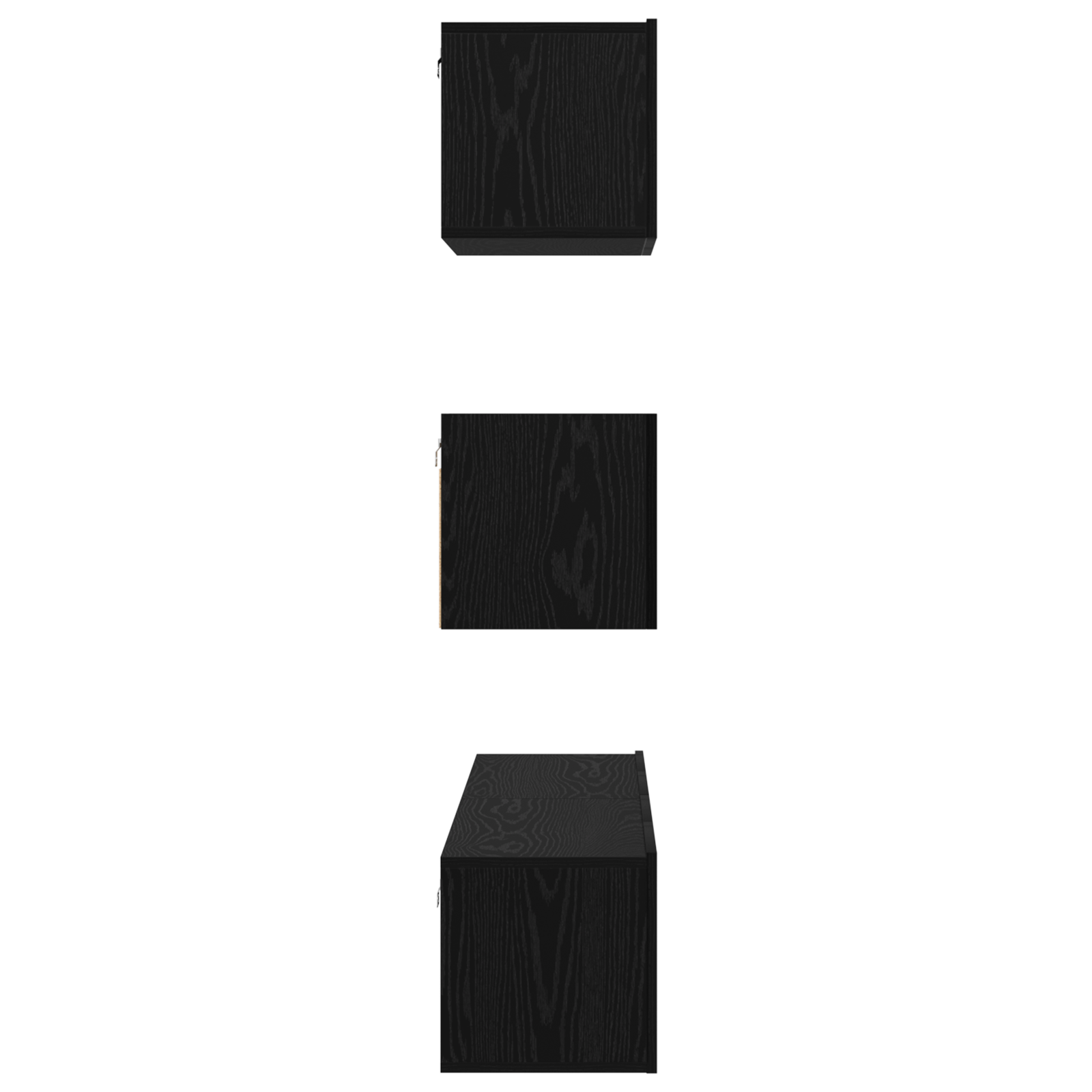 Set unitate TV Altele cu depozitare cu ușă 4 pcs Stejar negru 80 x 30 x 30 cm GartenMobel Dekor