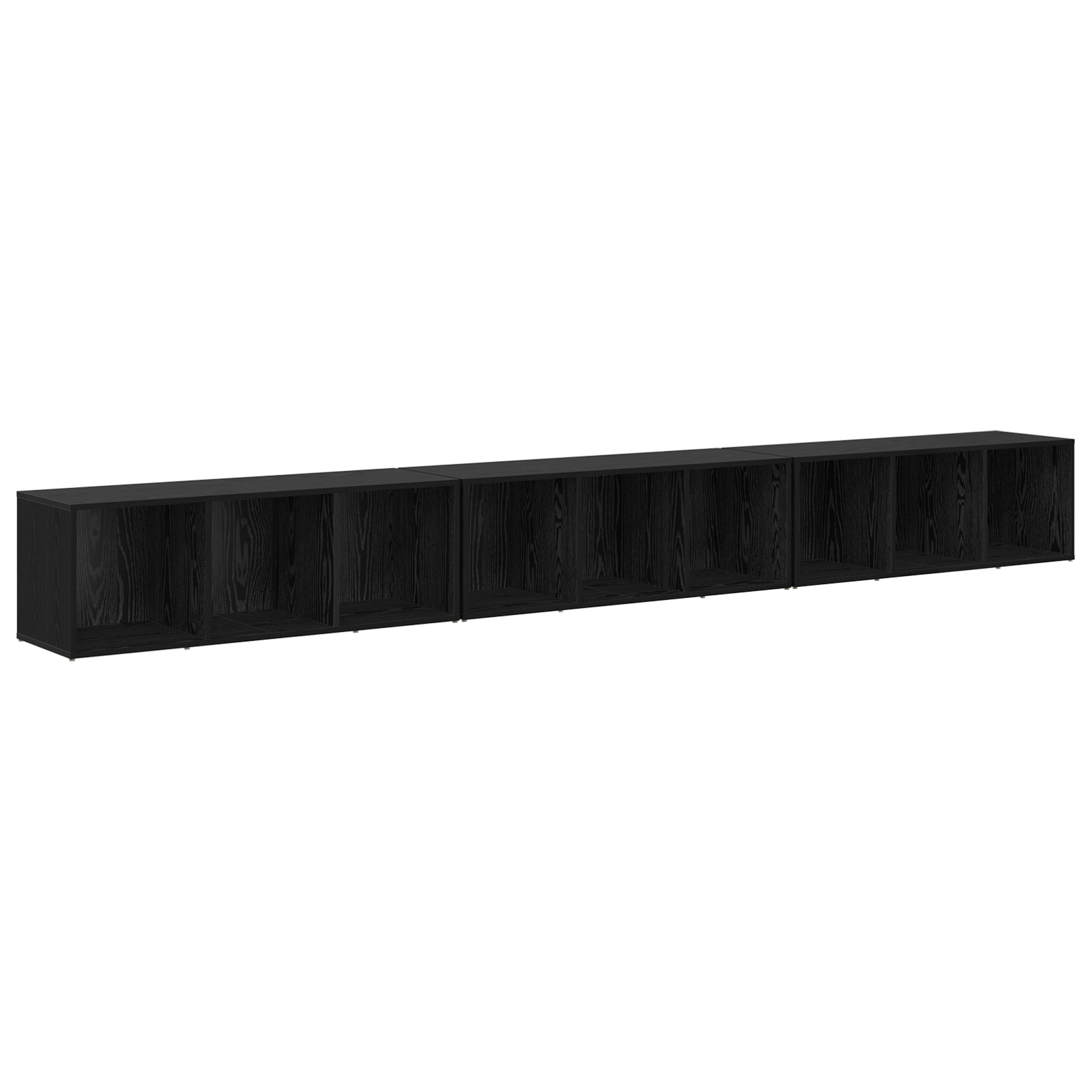 Cabinet TV 3 pcs Stejar negru 37 x 35 x 107.5 cm GartenMobel Dekor