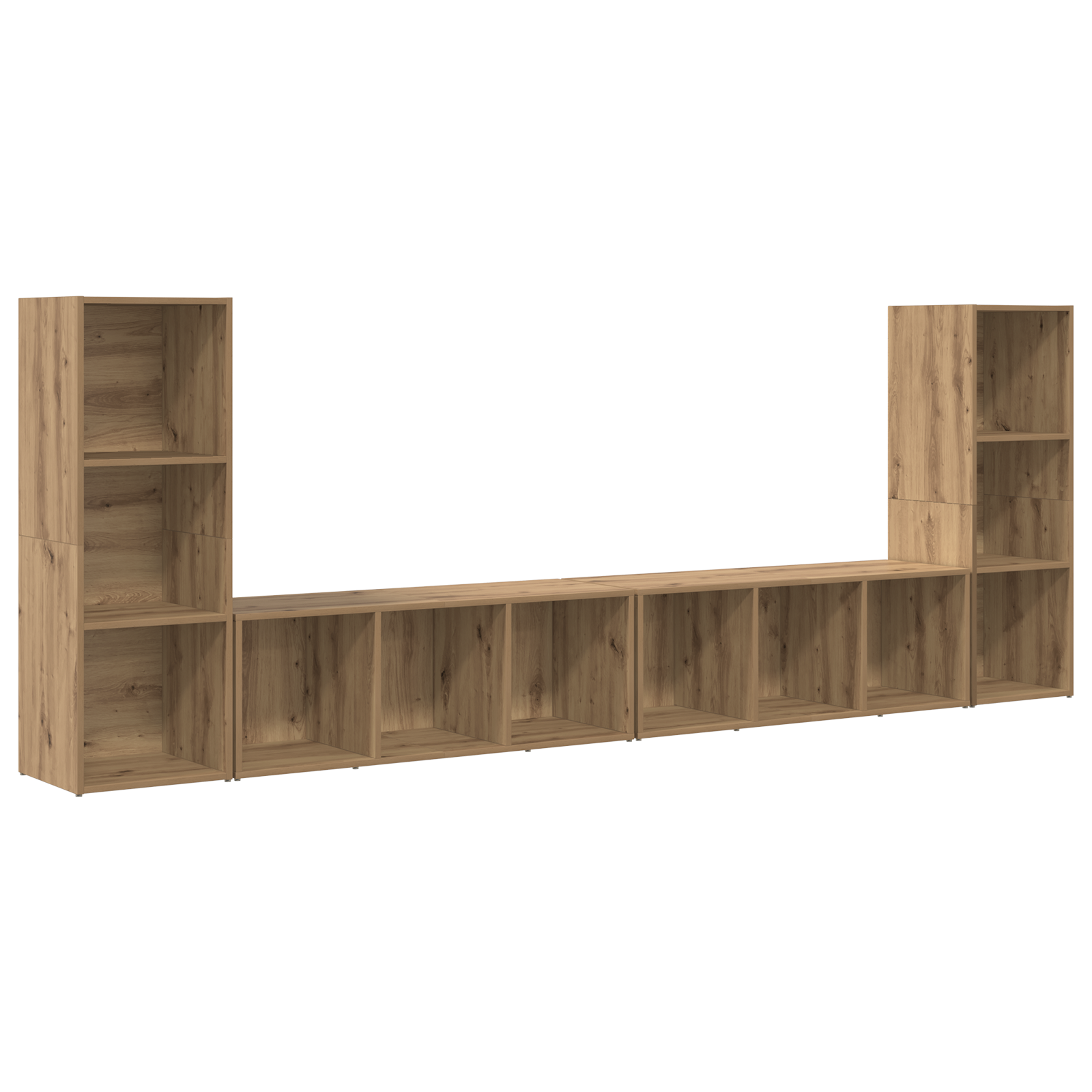 Cabinet TV cu raft 4 pcs Stejar artisanal 37 x 35 x 107.5 cm GartenMobel Dekor