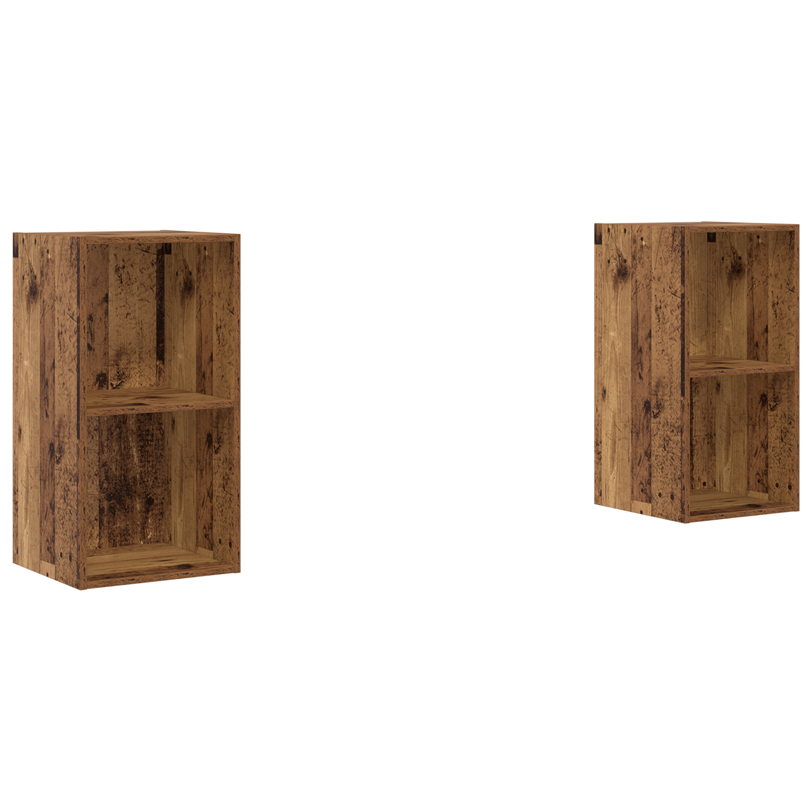 Dulap pentru TV pe Perete 2 pcs Lemn vechi 37 x 37 x 72 cm GartenMobel Dekor