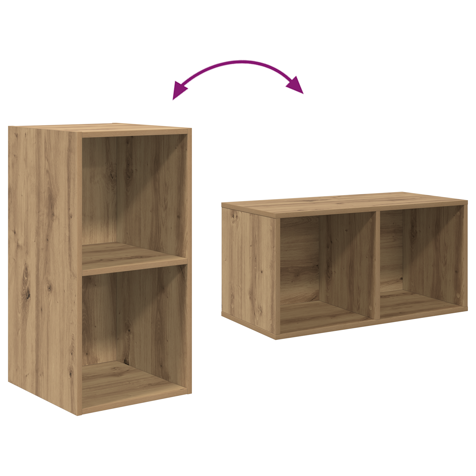 Dulap pentru TV pe Perete 2 pcs Stejar artisanal GartenMobel Dekor