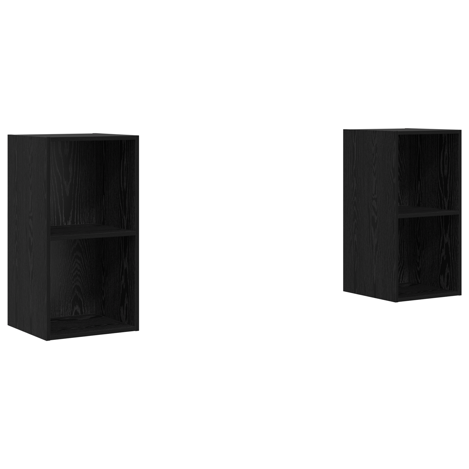 Dulap pentru TV pe Perete 2 pcs Stejar negru 37 x 37 x 72 cm GartenMobel Dekor