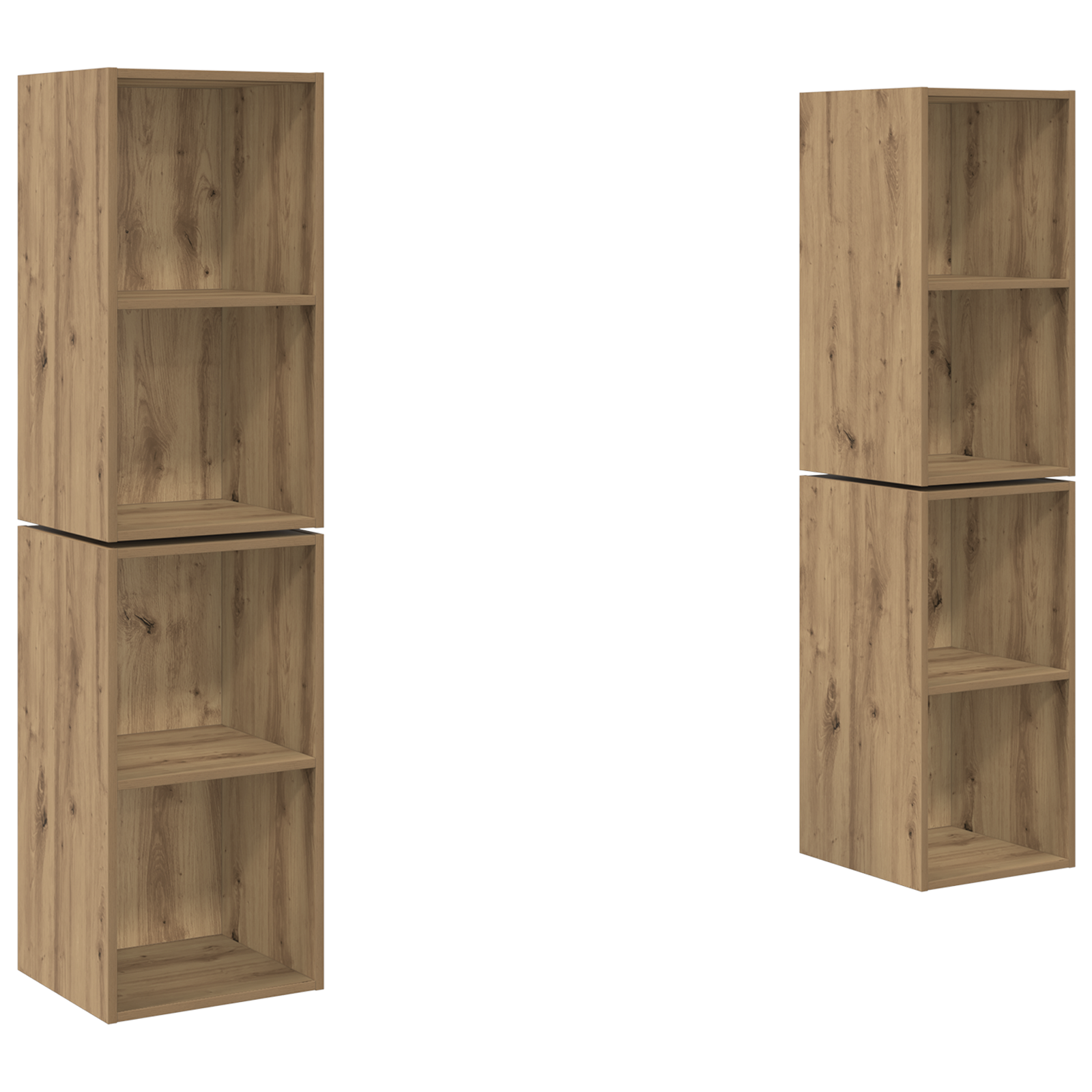 Dulap pentru TV pe Perete cu raft cu depozitare 4 pcs Stejar artisanal GartenMobel Dekor