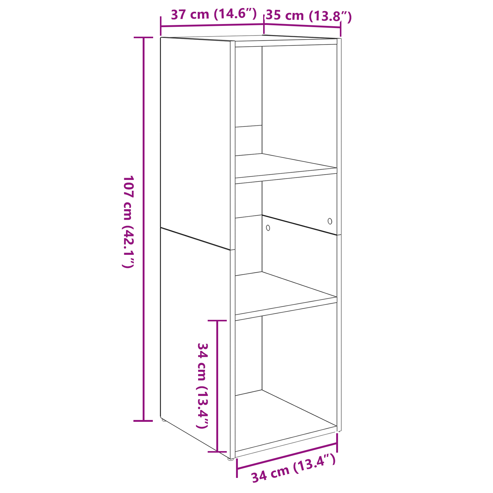 Set comodă TV 2 pcs Lemn Vechi 37 x 35 x 107 cm Lemn compozit GartenMobel Dekor