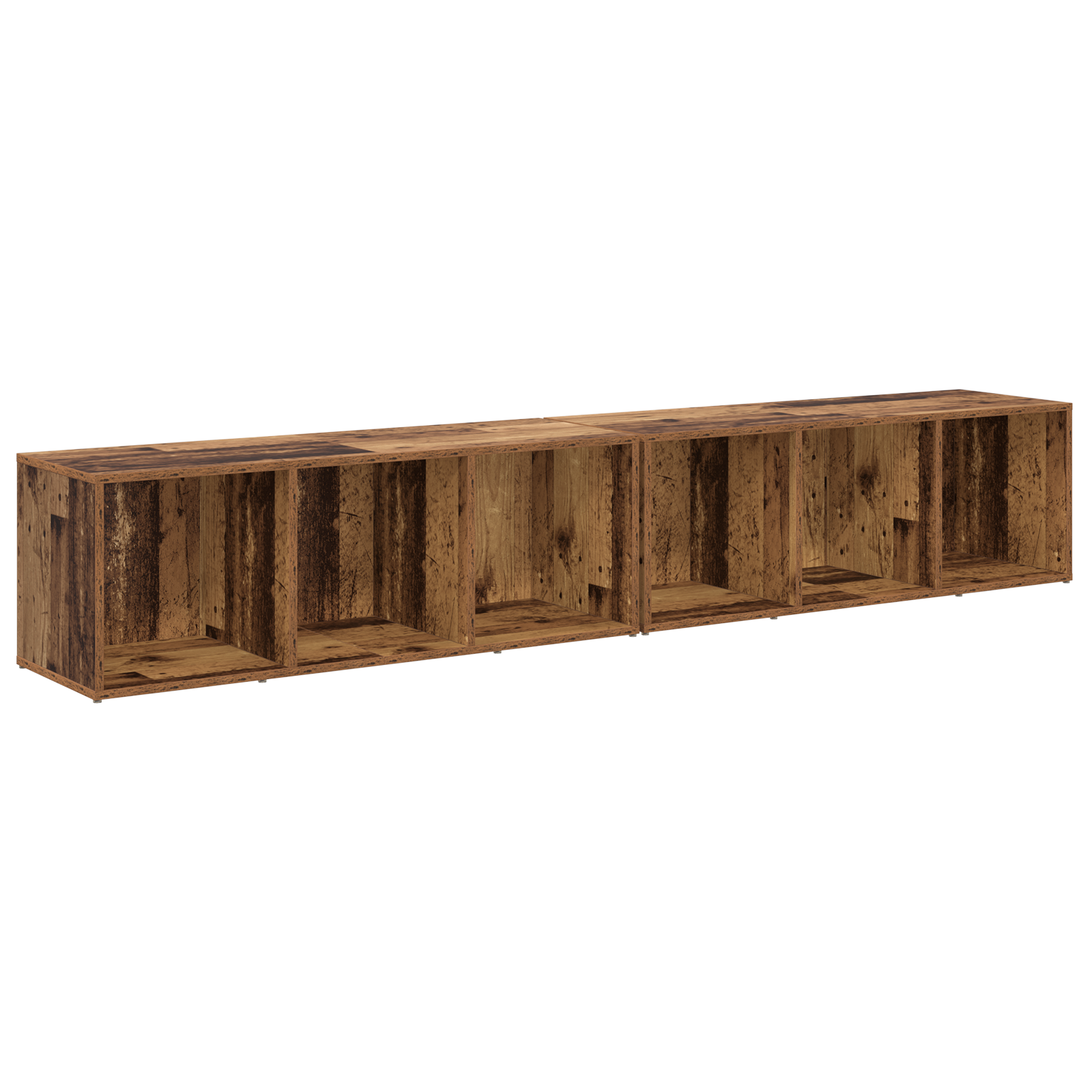 Set comodă TV 2 pcs Lemn Vechi 37 x 35 x 107 cm Lemn compozit GartenMobel Dekor
