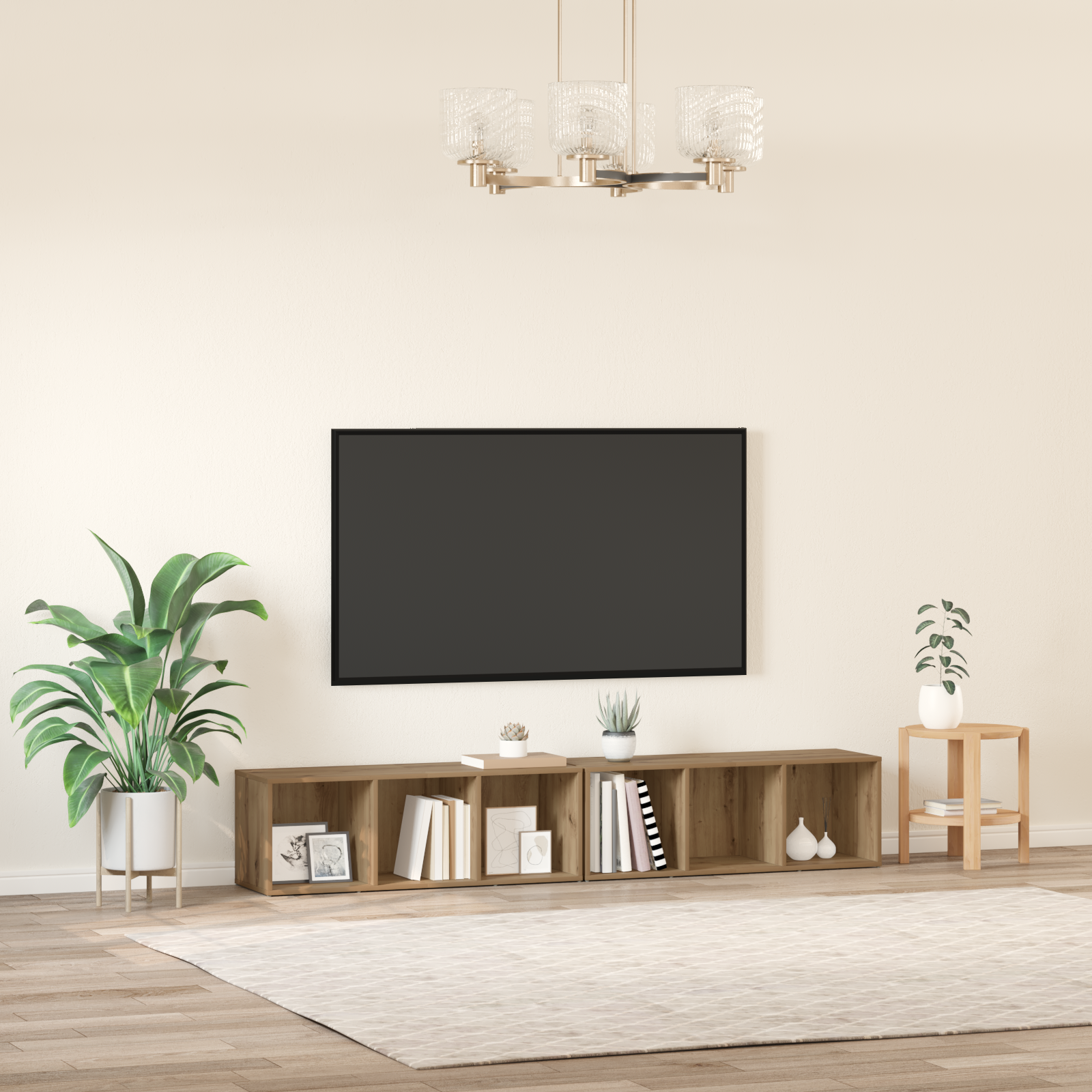 Set comodă TV 2 pcs Stejar Artizanal 37 x 35 x 107 cm GartenMobel Dekor