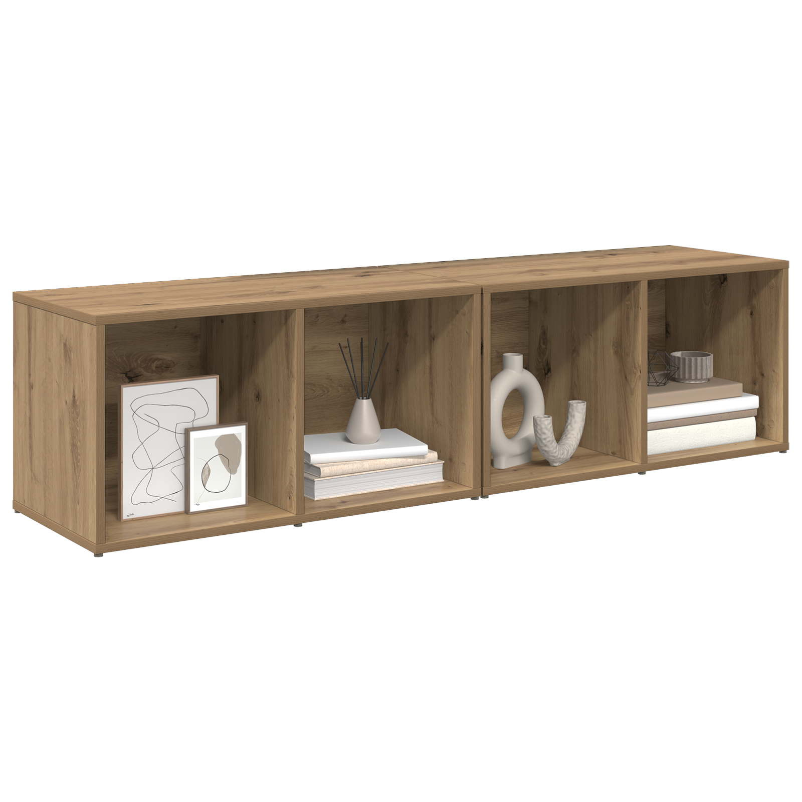 Set comodă TV 2 pcs Stejar Artizanal 37 x 35 x 107 cm GartenMobel Dekor