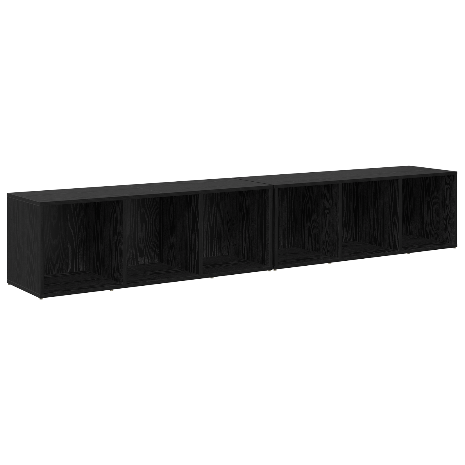 Set comodă TV 2 pcs Stejar Negru 37 x 35 x 107 cm Lemn compozit GartenMobel Dekor