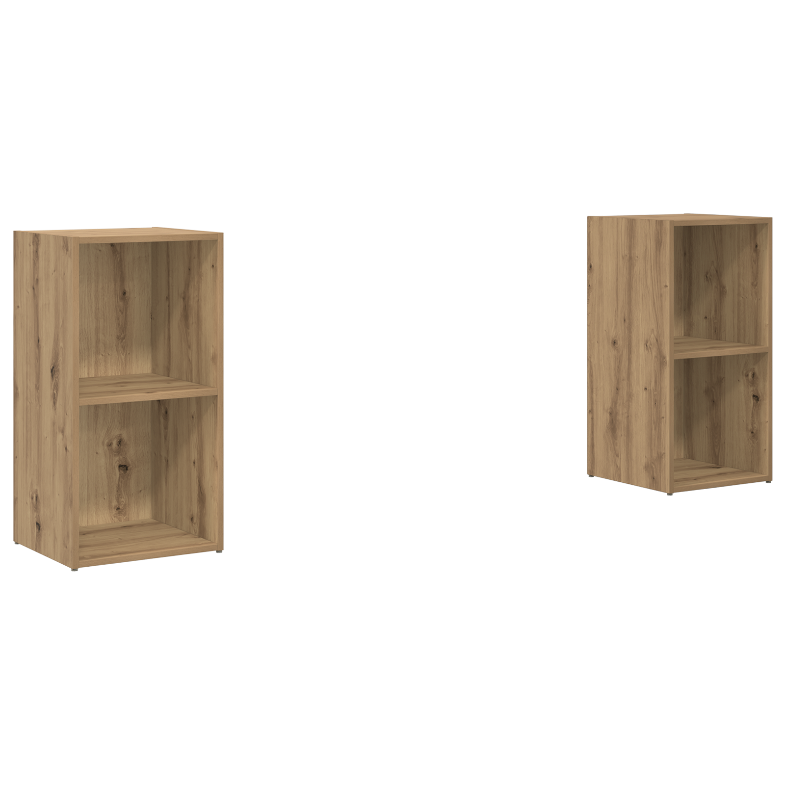 Set comodă TV cu raft 2 pcs Stejar artisanal 72 x 35 x 36.5 cm GartenMobel Dekor