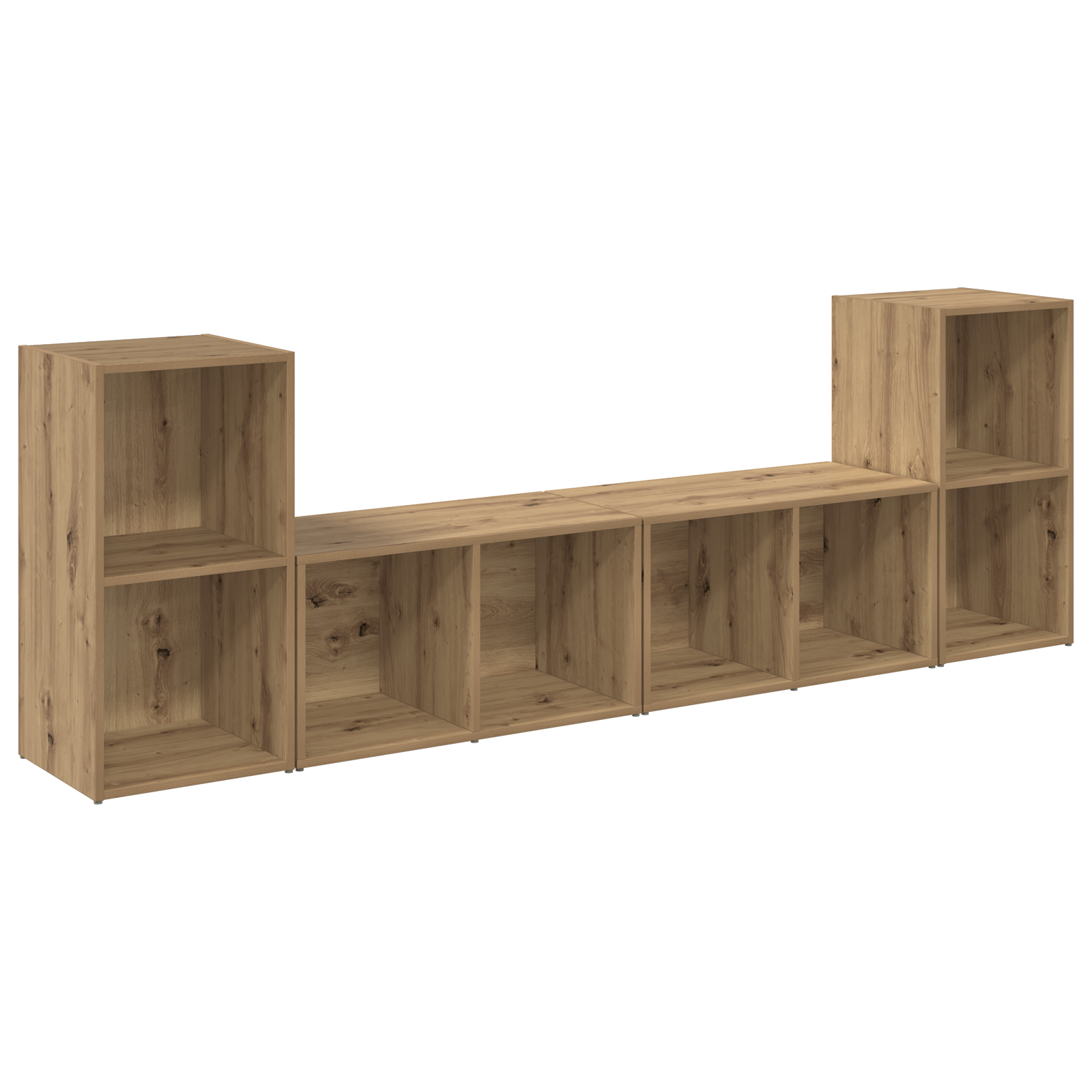 Set comodă TV cu raft 4 pcs Stejar artisanal 72 x 35 x 36.5 cm GartenMobel Dekor