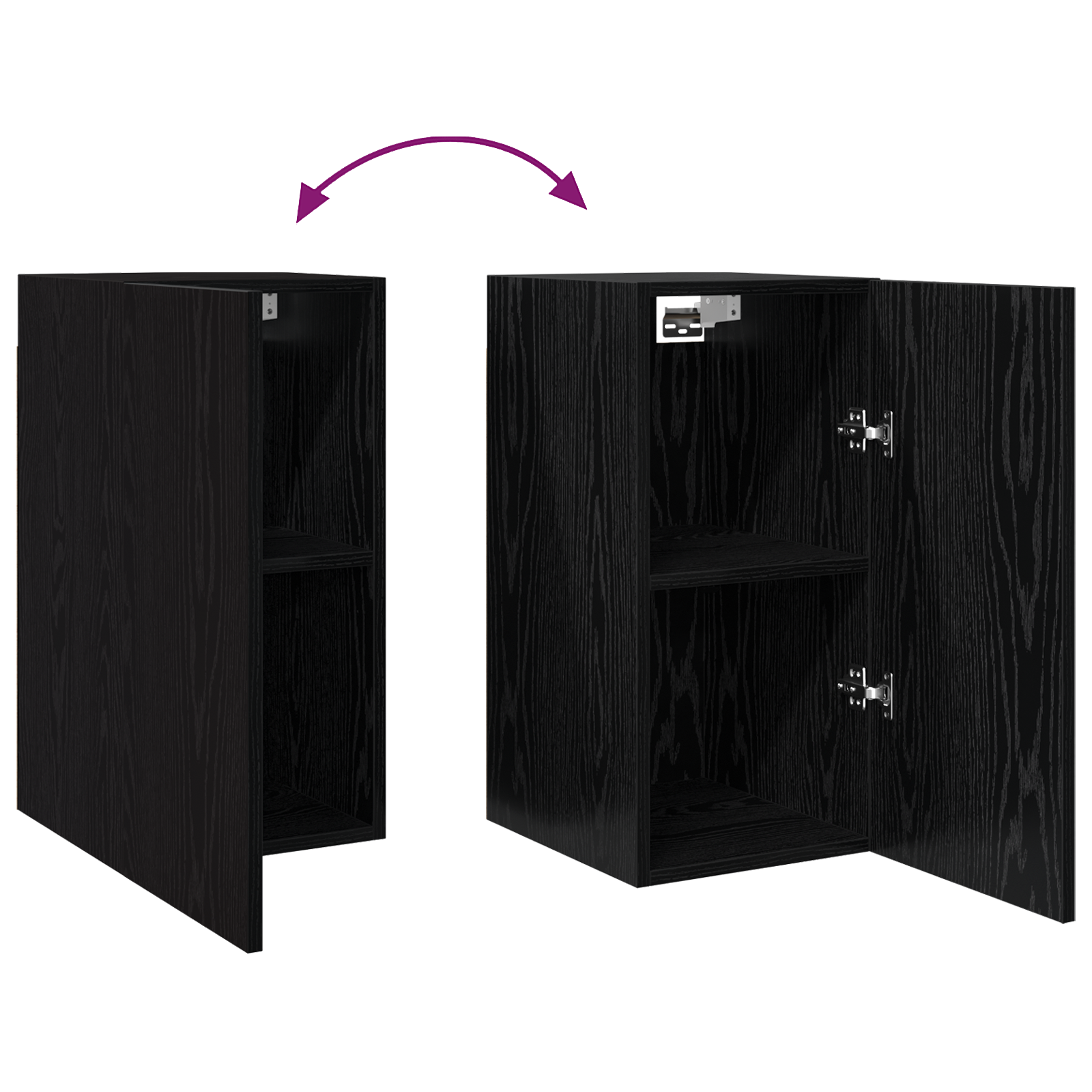 Set comodă TV cu raft 4 pcs Stejar negru 30.5 x 30 x 60 cm GartenMobel Dekor