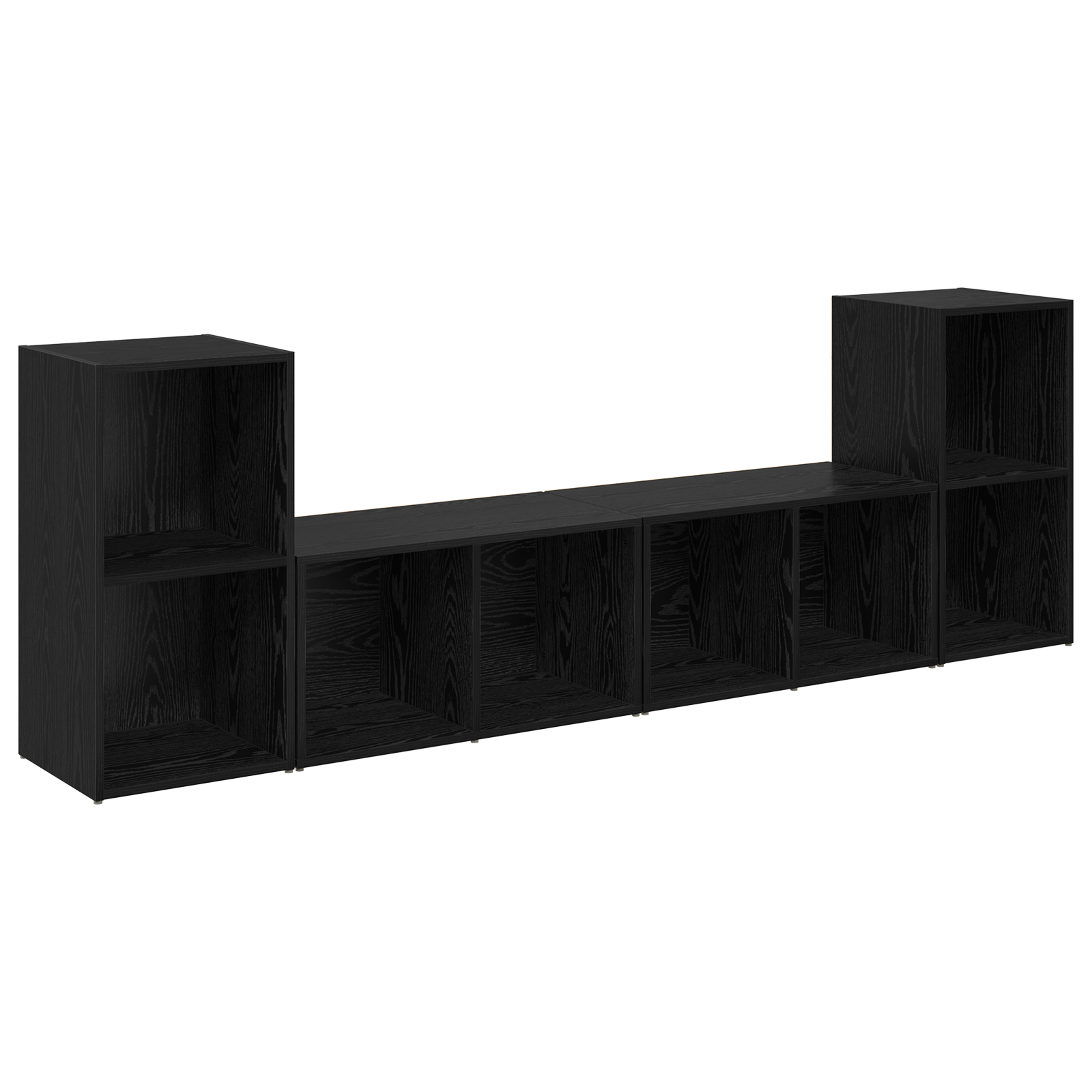Set comodă TV cu raft 4 pcs Stejar negru 72 x 35 x 36.5 cm GartenMobel Dekor