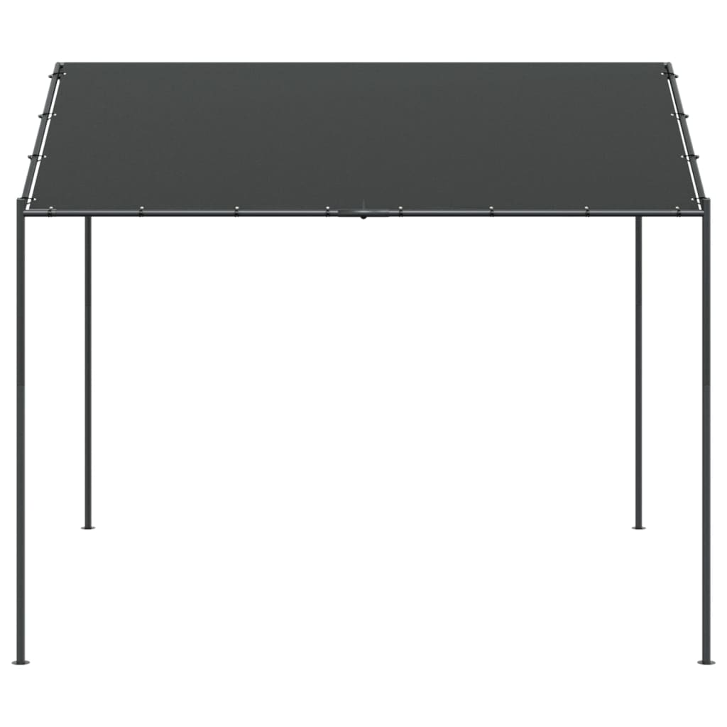 Cort pavilion, antracit, 4x4 m, oțel și material textil GartenMobel Dekor