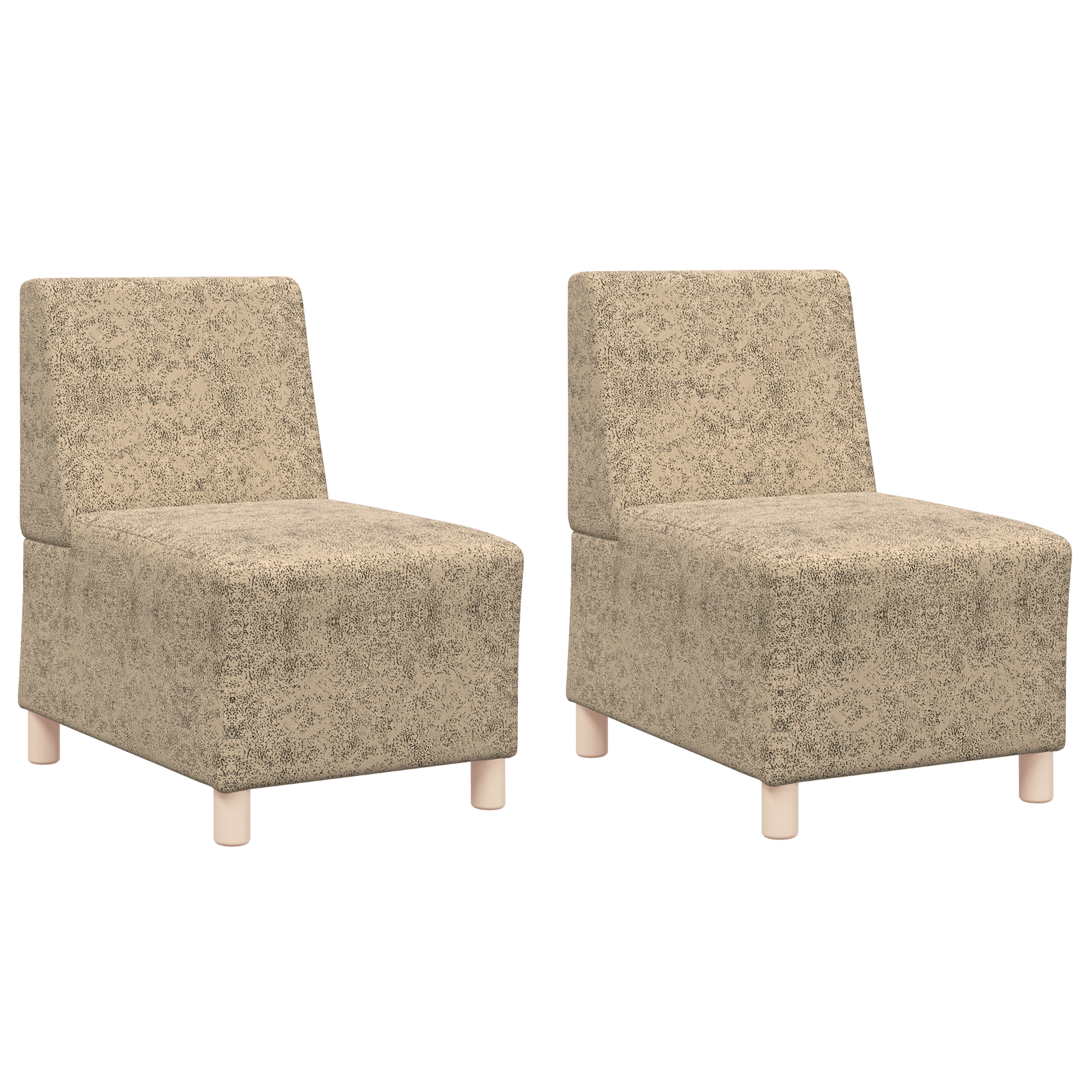 Fotoliu 2 pcs Gri deschis 55 cm Piele ecologică de suede GartenMobel Dekor