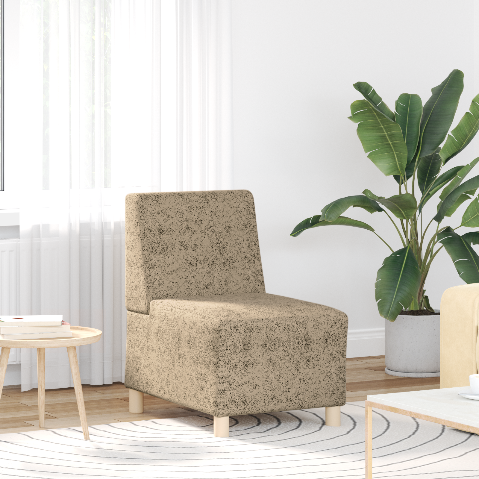 Fotoliu 3 pcs Gri deschis 55 cm Piele ecologică de suede GartenMobel Dekor