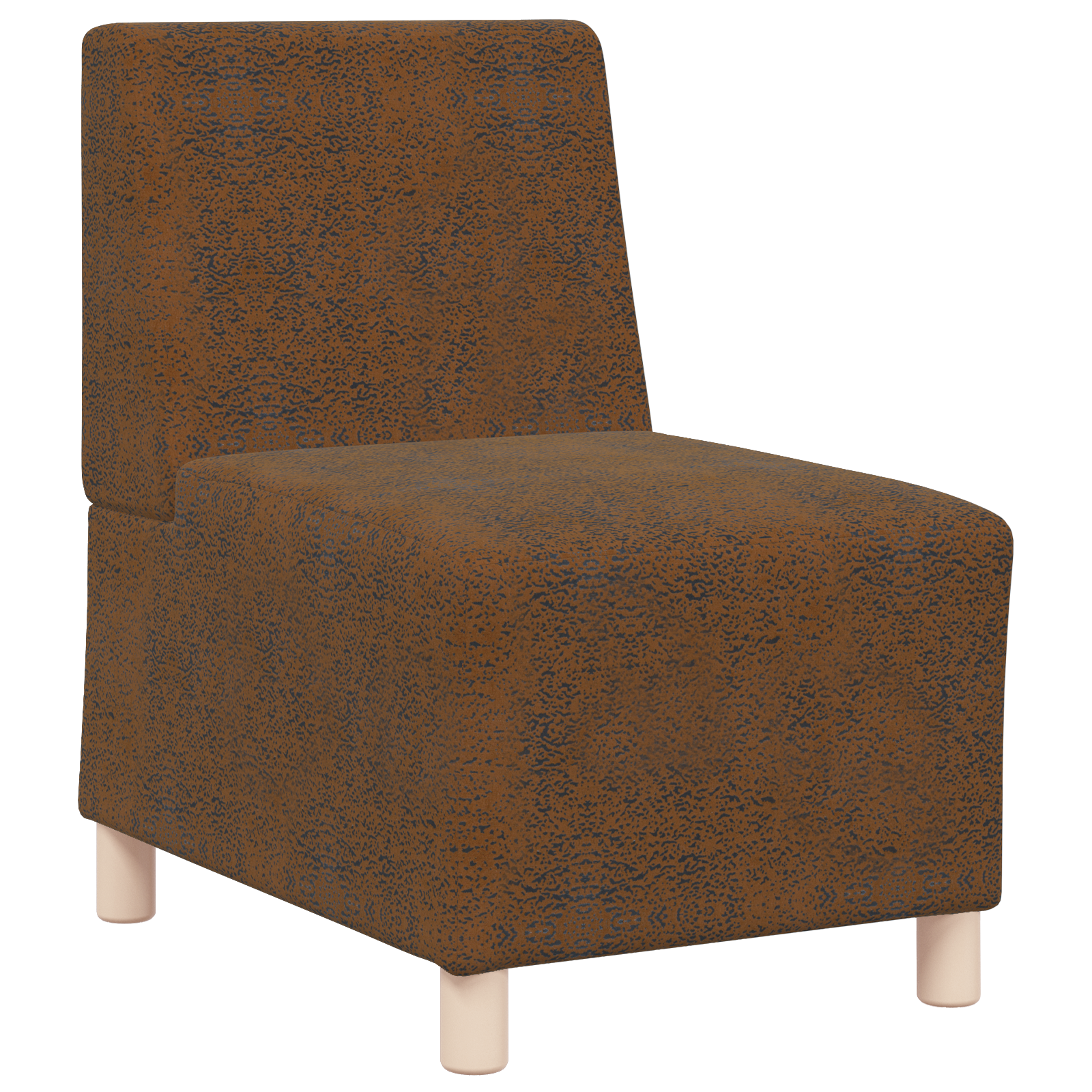 Fotoliu cu pernă 3 pcs Maro 55 cm Piele ecologică de suede GartenMobel Dekor