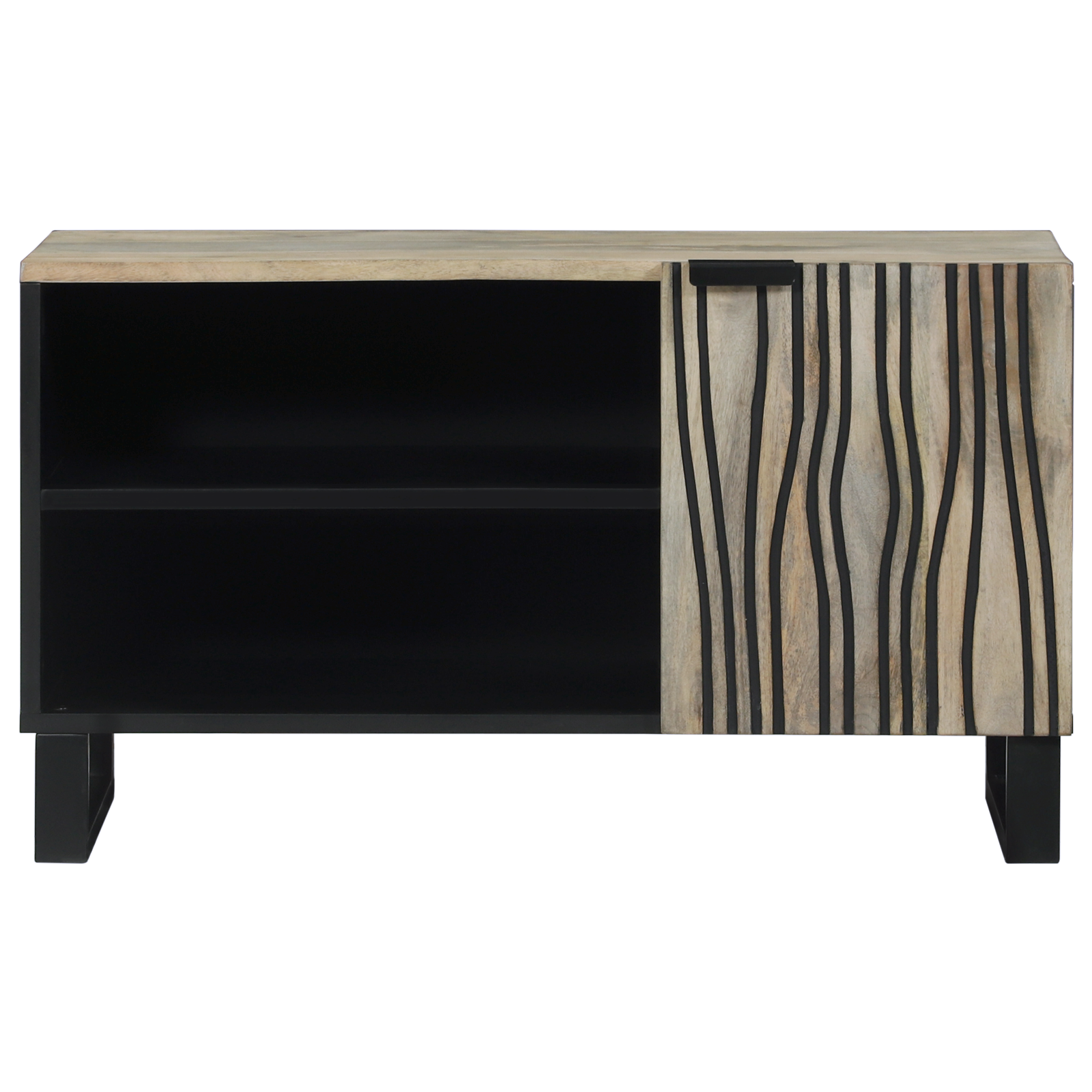 Dulapuri și suporturi pentru stocarea media Alb și negru GartenMobel Dekor