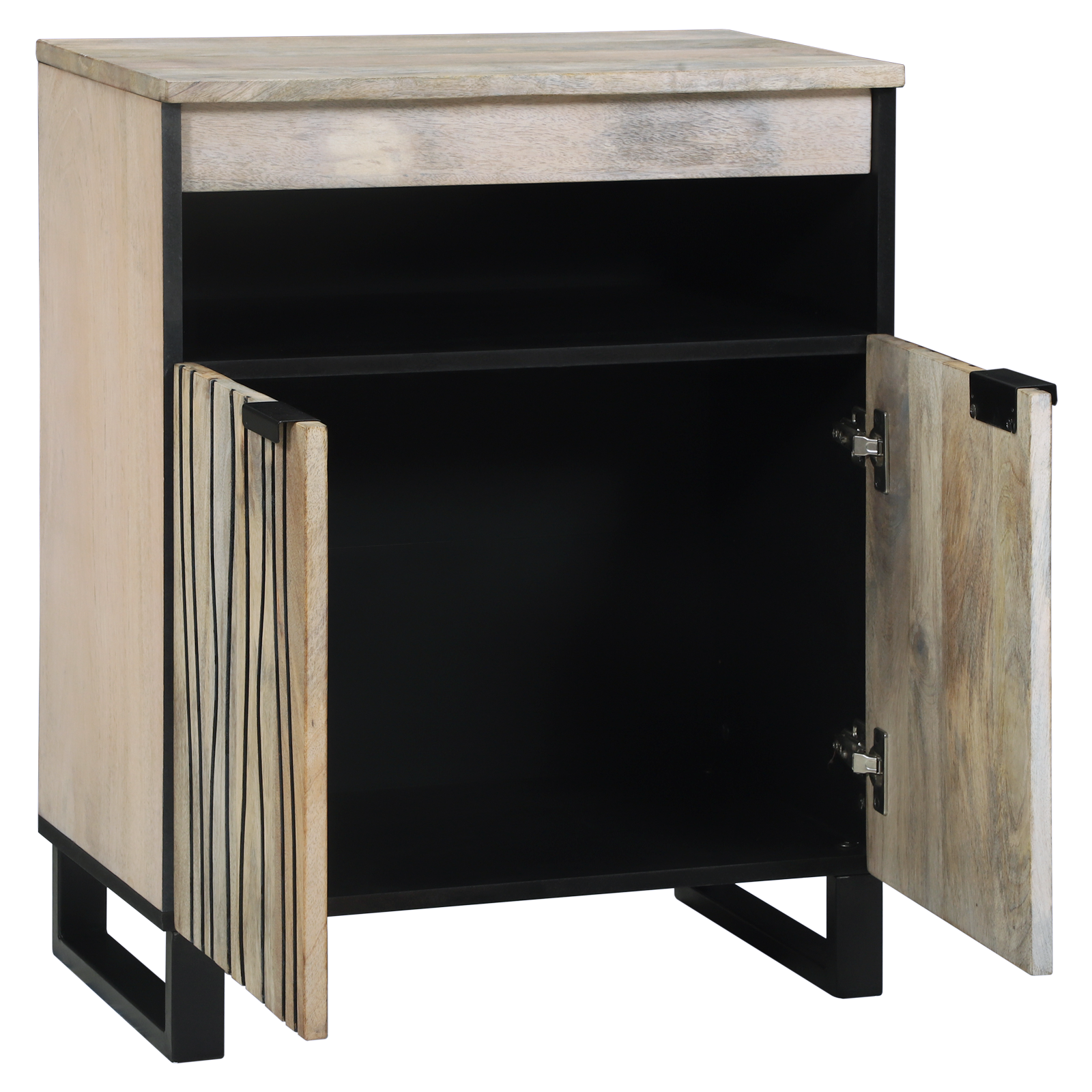 Dulapuri și suporturi pentru stocarea media Alb și negru GartenMobel Dekor