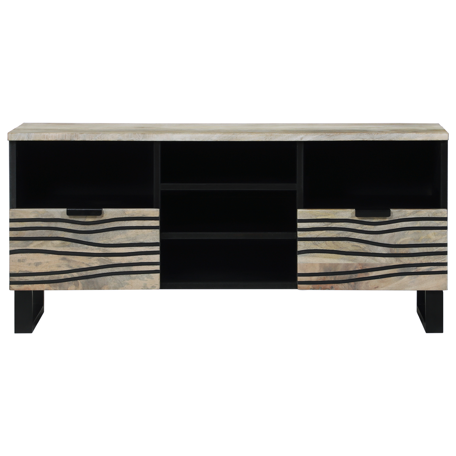 Dulapuri și suporturi pentru stocarea media Alb și negru GartenMobel Dekor