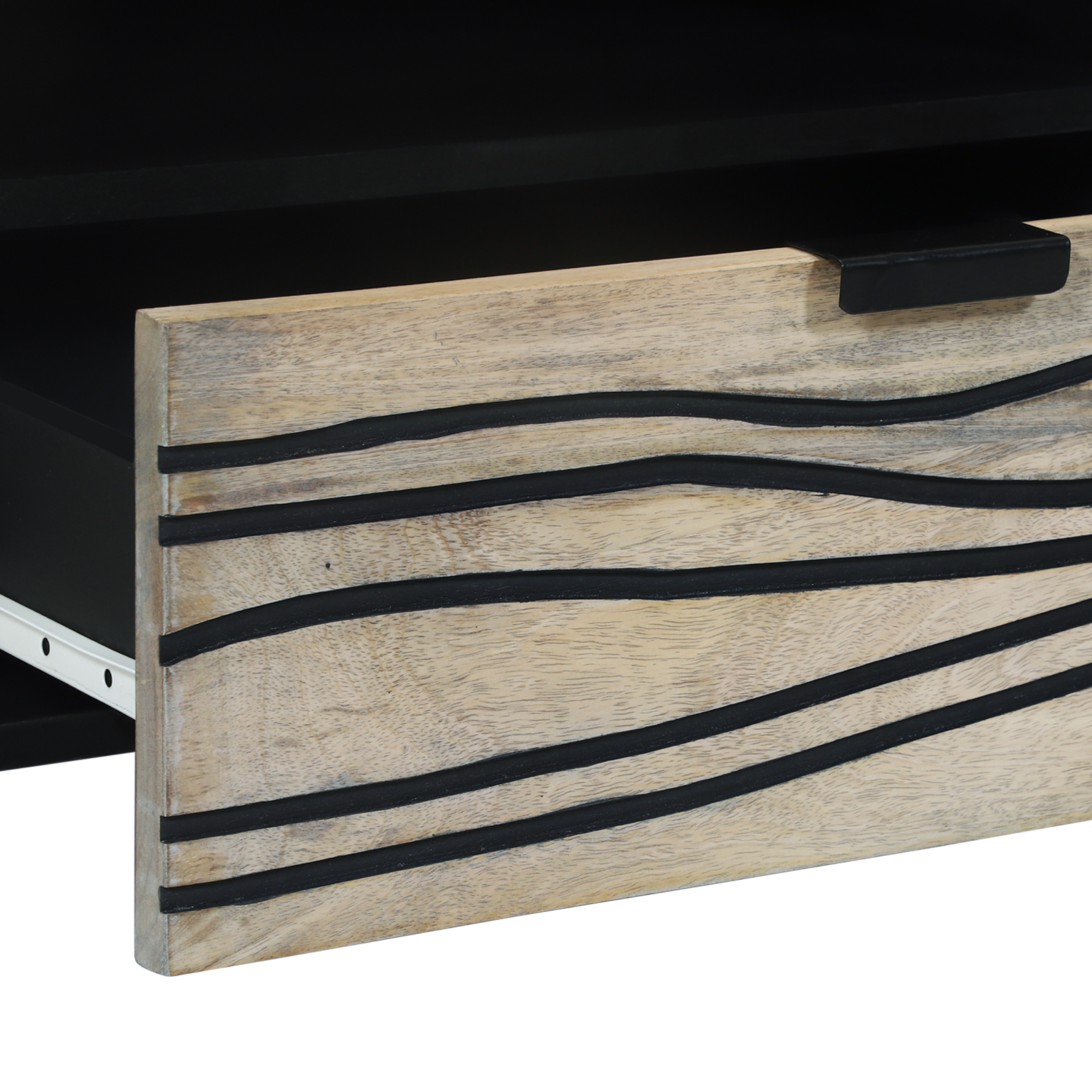 Dulapuri și suporturi pentru stocarea media Alb și negru GartenMobel Dekor