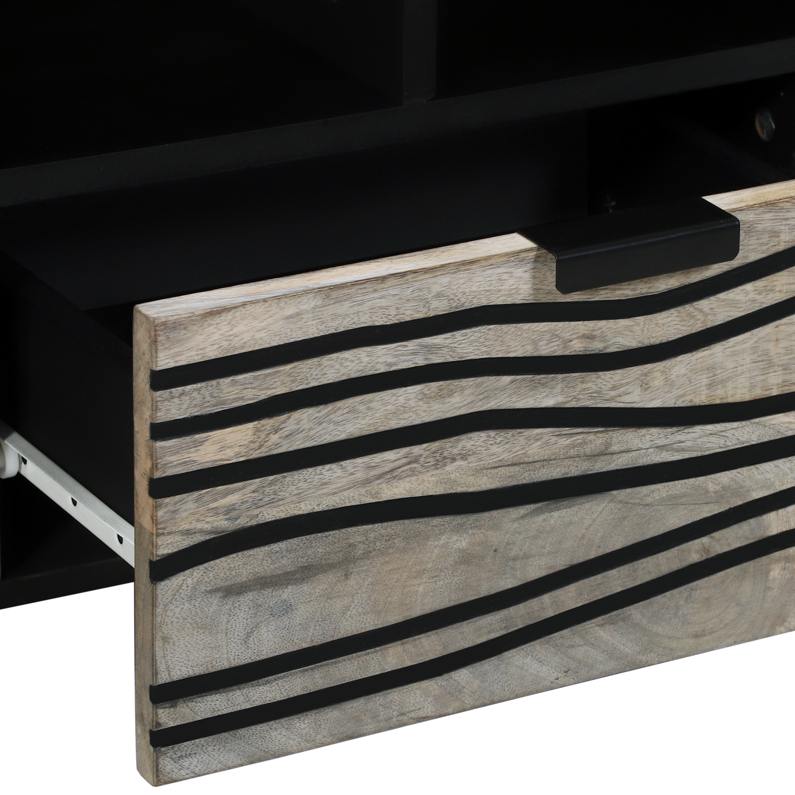 Dulapuri și suporturi pentru stocarea media Alb și negru GartenMobel Dekor