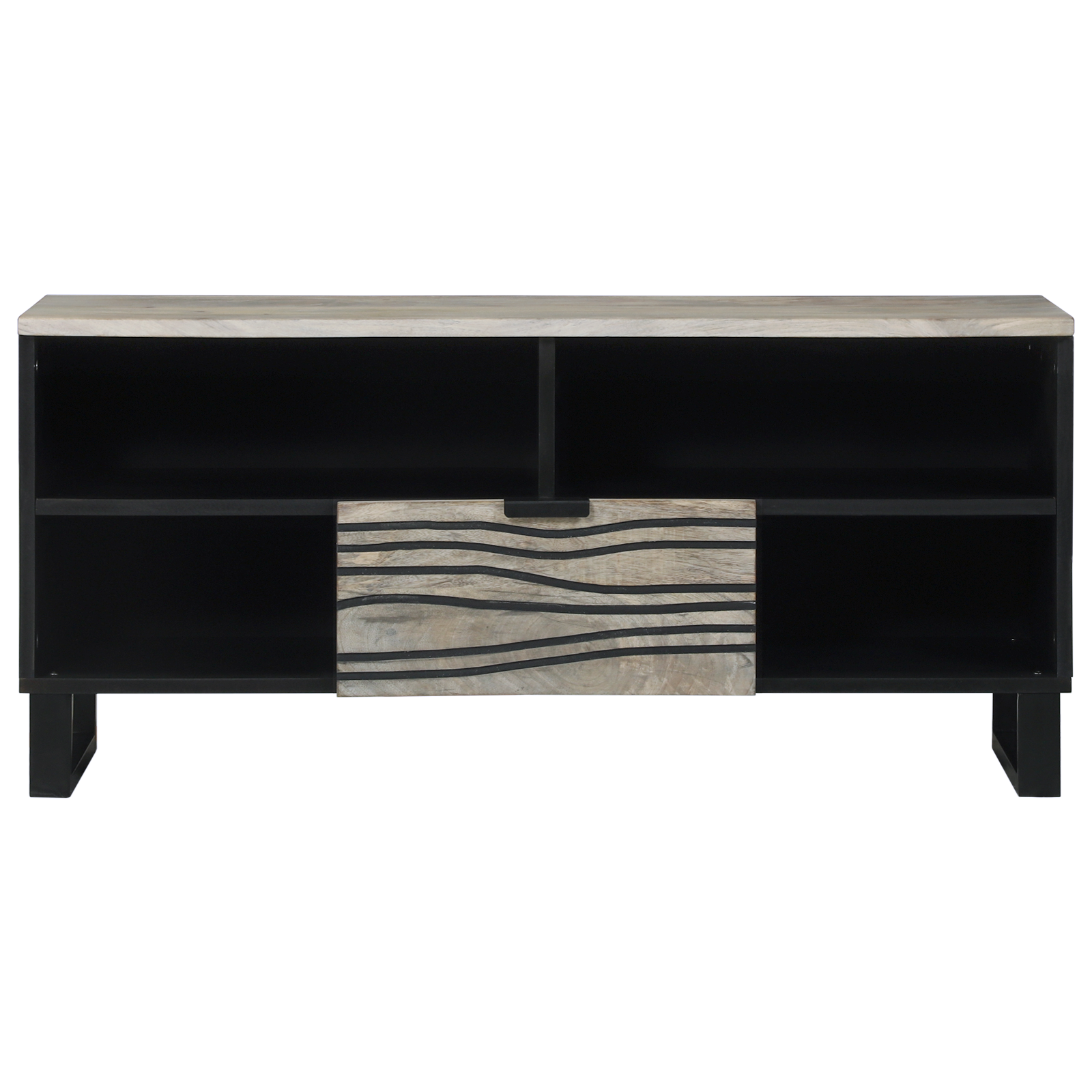 Dulapuri și suporturi pentru stocarea media Alb și negru GartenMobel Dekor