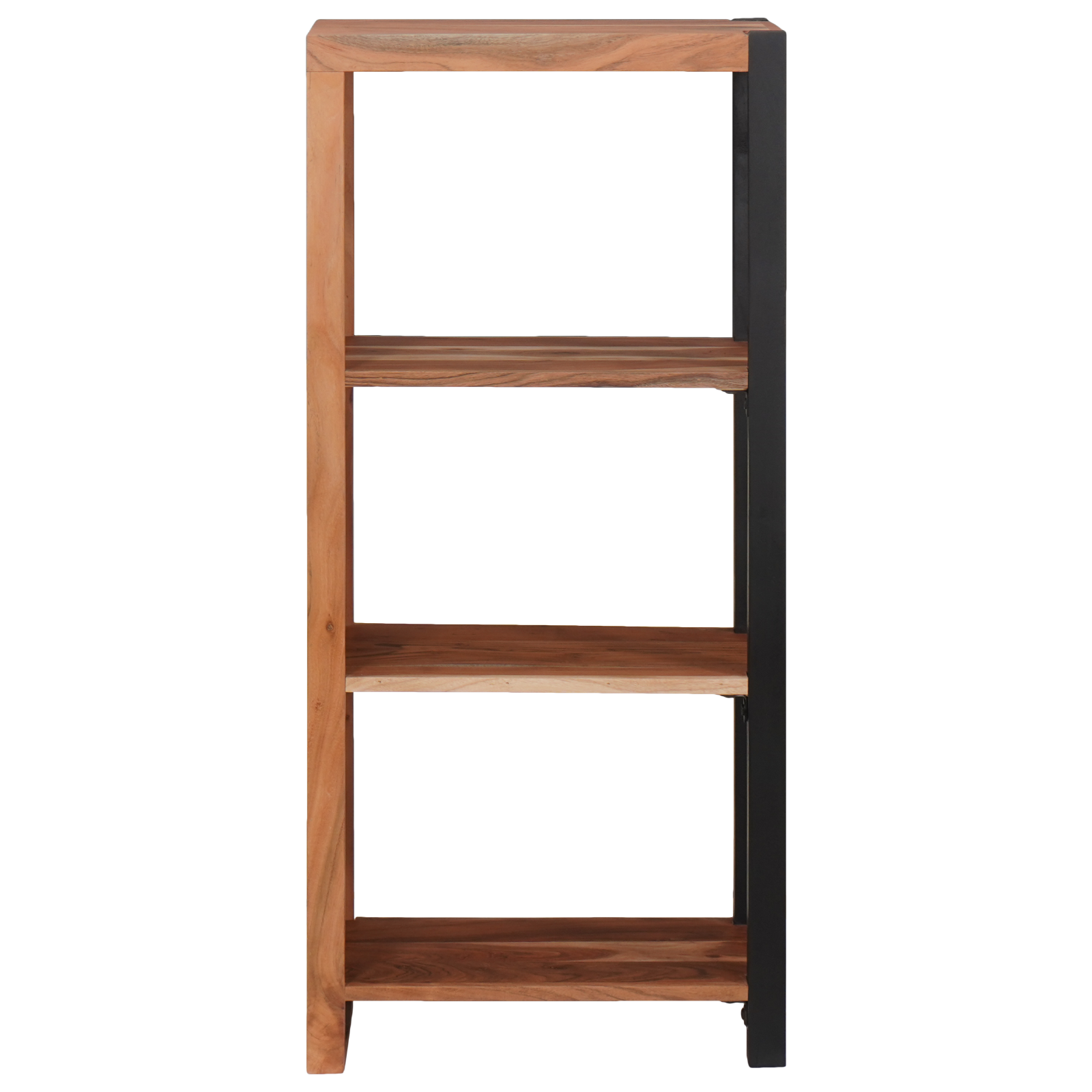 Bibliotecă Maro, Negru 50 x 30 x 110 cm Lemn Solid de Acacia GartenMobel Dekor