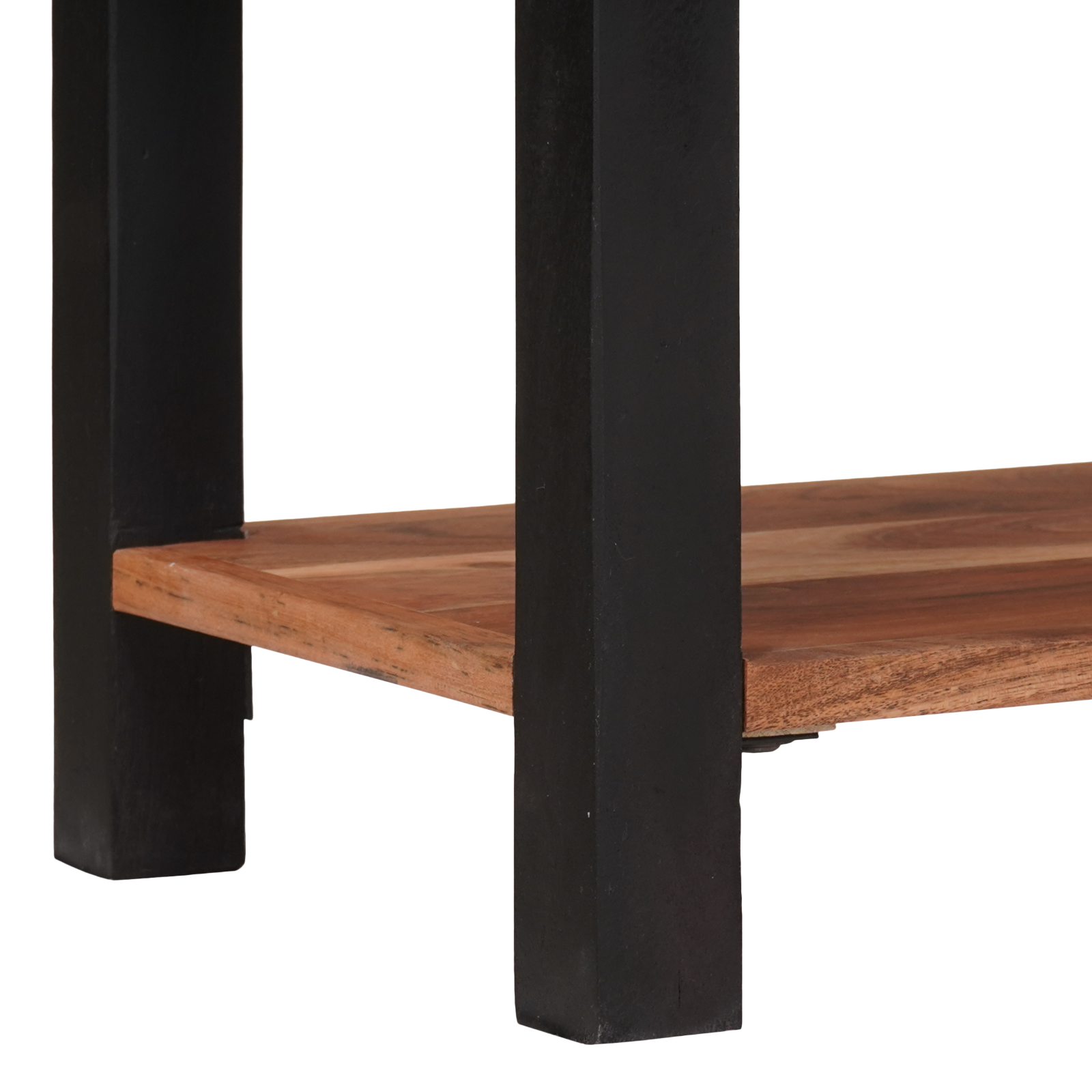 Bibliotecă Maro, Negru 50 x 30 x 110 cm Lemn Solid de Acacia GartenMobel Dekor