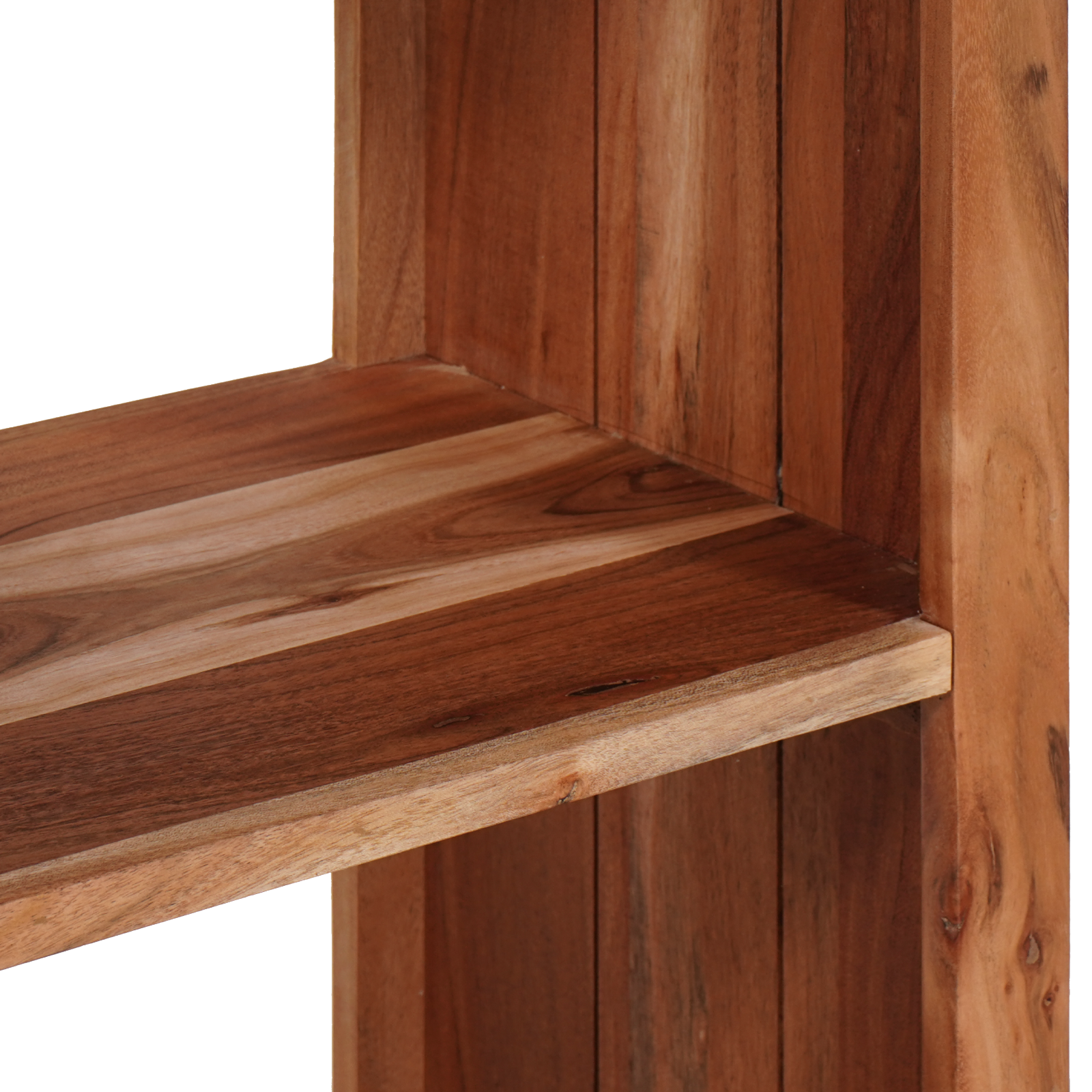 Bibliotecă Maro, Negru 50 x 30 x 110 cm Lemn Solid de Acacia GartenMobel Dekor
