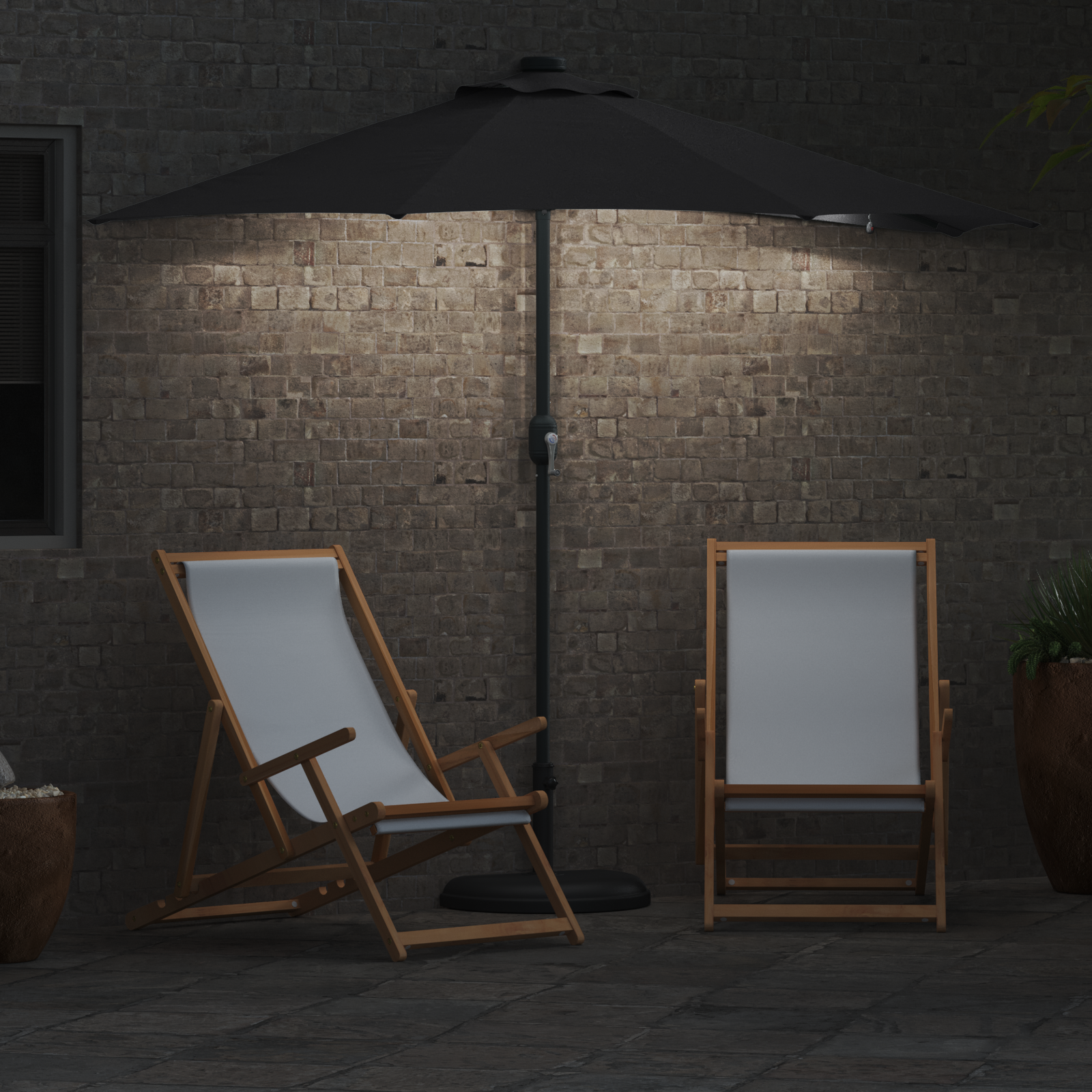 Parasol de Grădină Antracit 294 x 150 x 223 cm țesătură GartenMobel Dekor