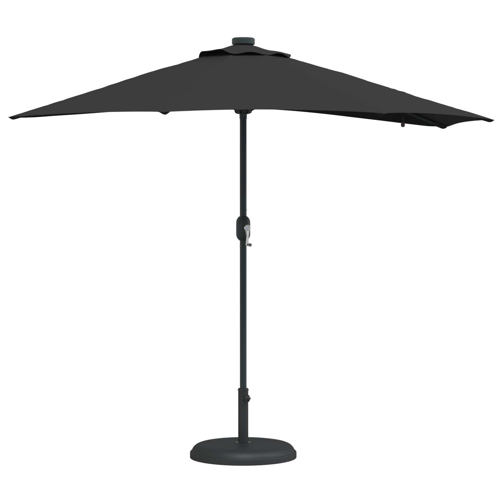 Parasol de Grădină Negru 294 x 150 x 223 cm țesătură GartenMobel Dekor