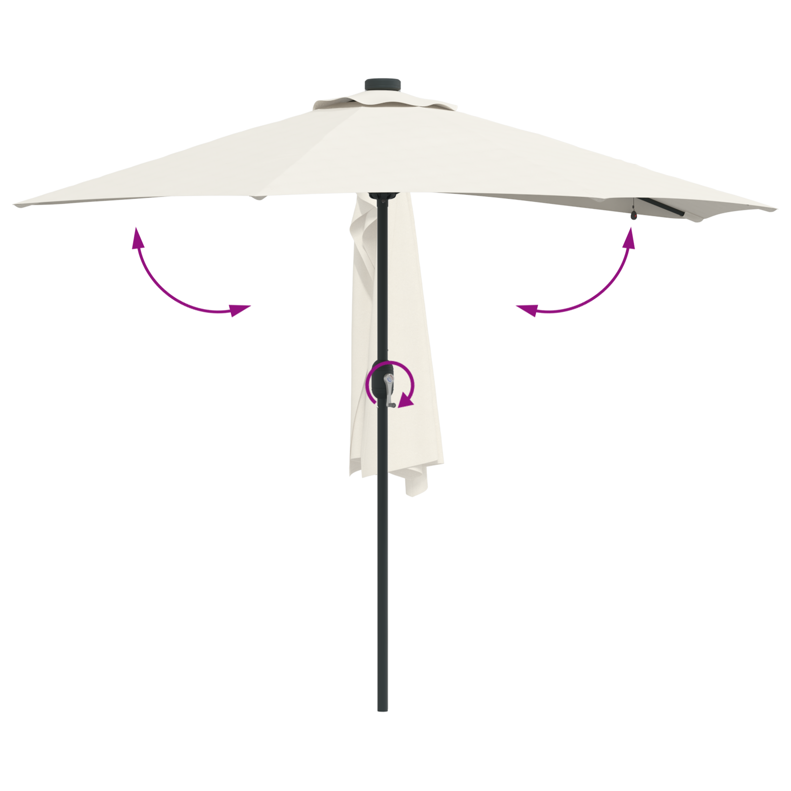 Parasol de Grădină Nisipiu 294 x 150 x 223 cm țesătură GartenMobel Dekor