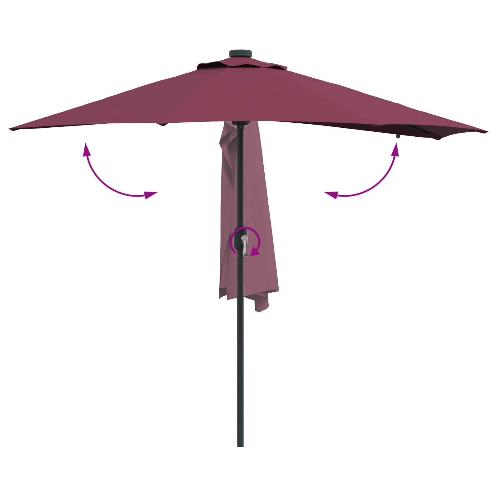 Parasol de Grădină Roșu bordo 294 x 150 x 223 cm țesătură GartenMobel Dekor