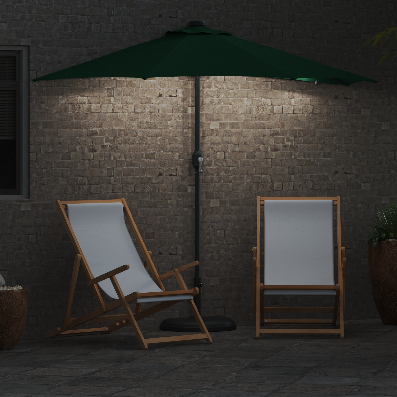 Parasol de Grădină Verde 294 x 150 x 223 cm țesătură GartenMobel Dekor
