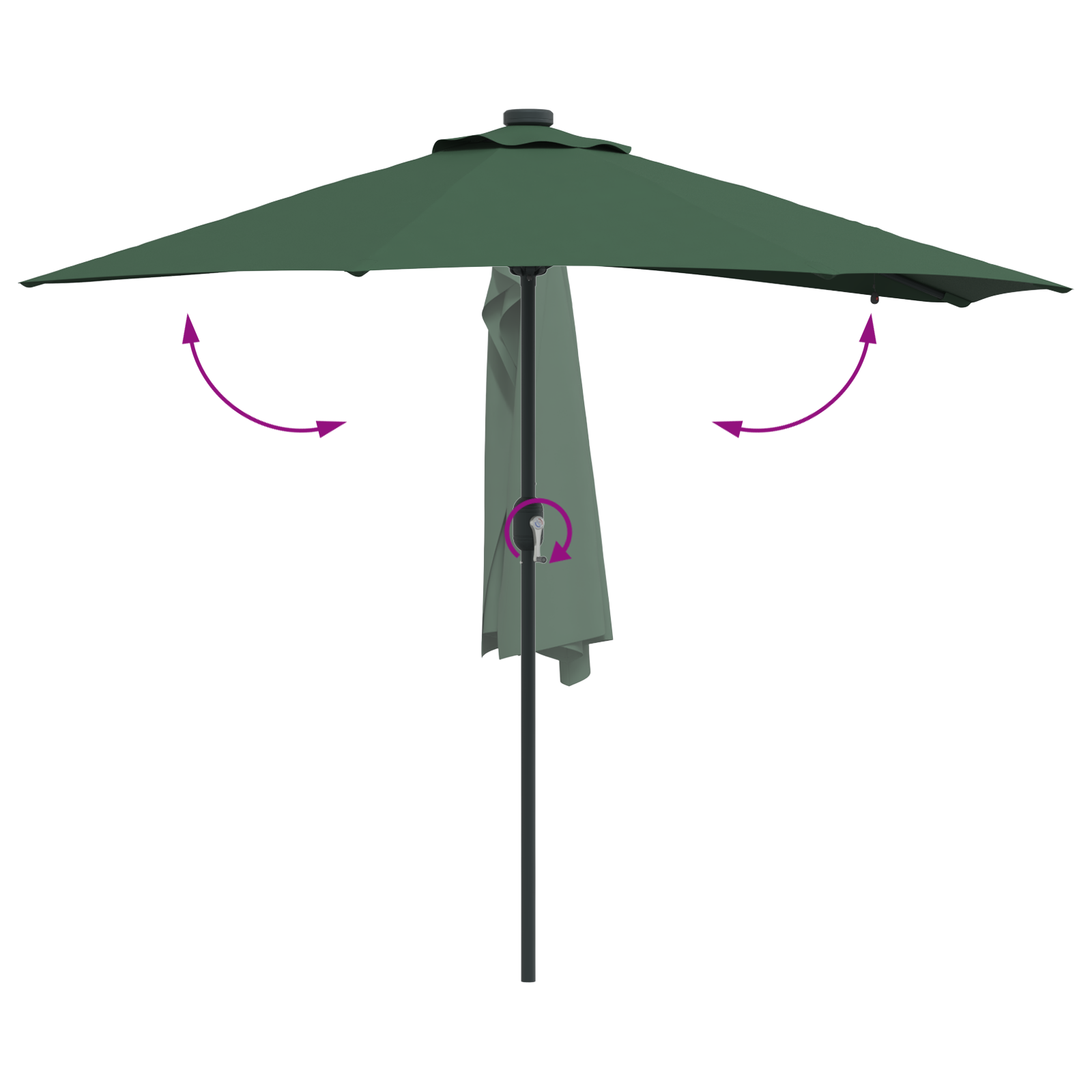 Parasol de Grădină Verde 294 x 150 x 223 cm țesătură GartenMobel Dekor