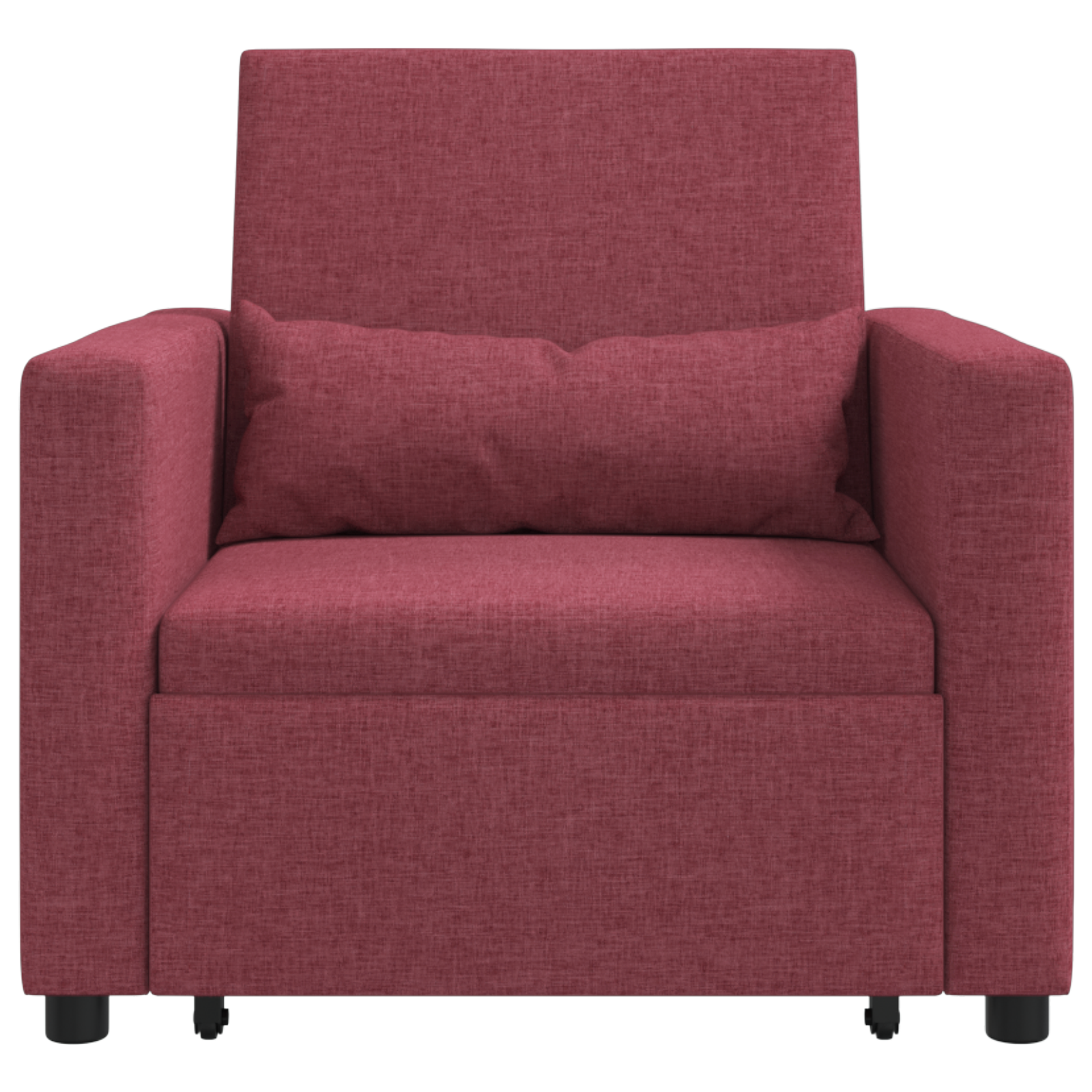 Sofa pat 3 în 1 convertibil din țesătură bordou GartenMobel Dekor