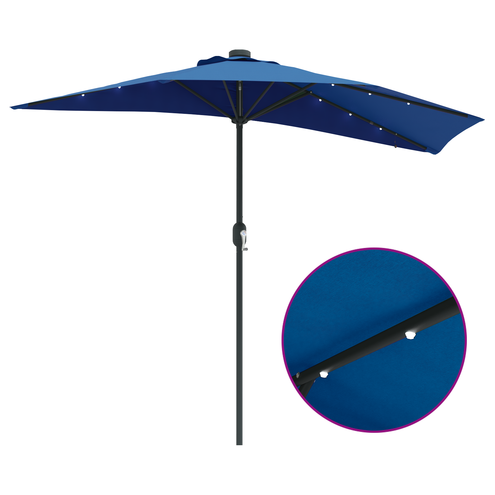 Parasol de Grădină albastru 294 x 150 x 223 cm țesătură GartenMobel Dekor