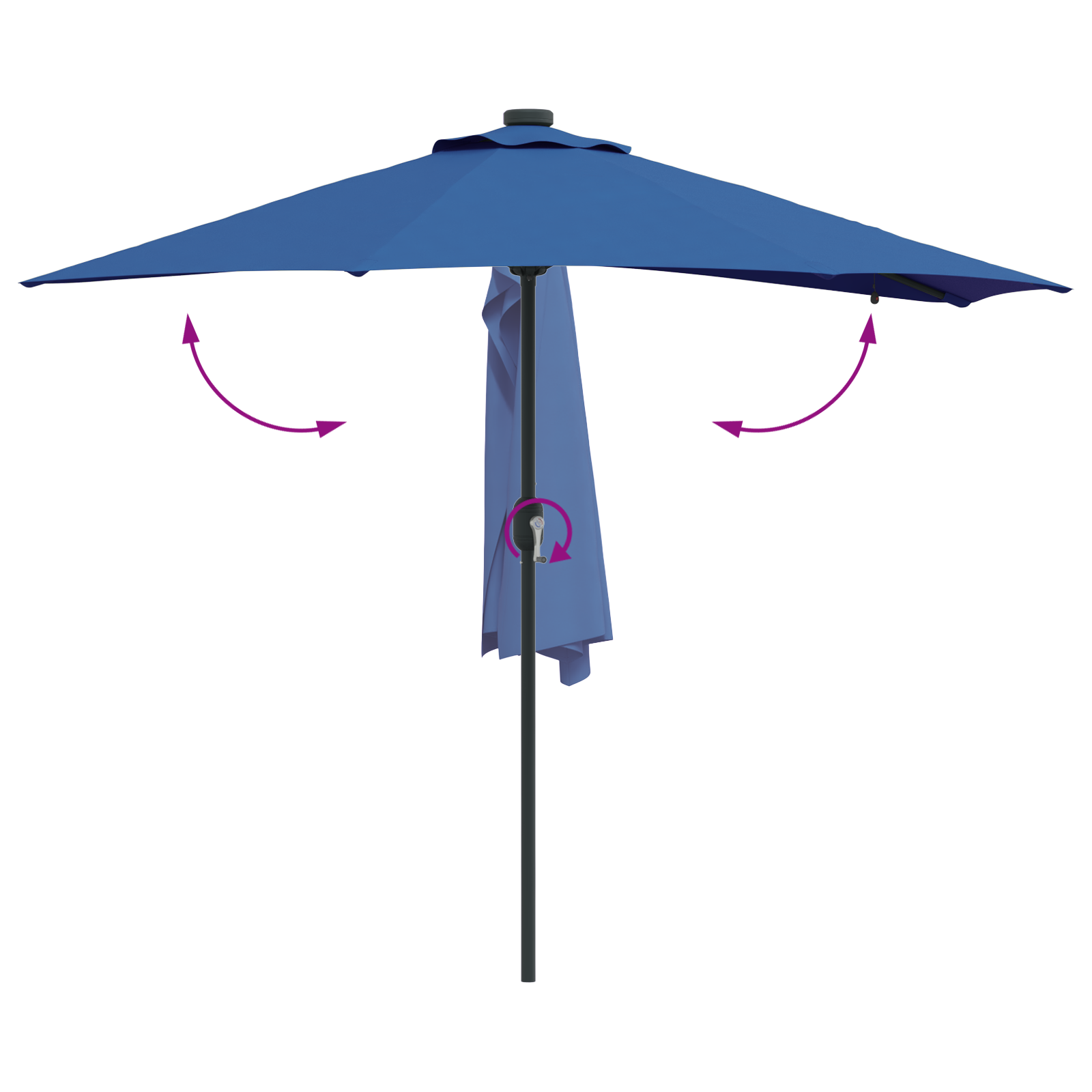 Parasol de Grădină albastru 294 x 150 x 223 cm țesătură GartenMobel Dekor