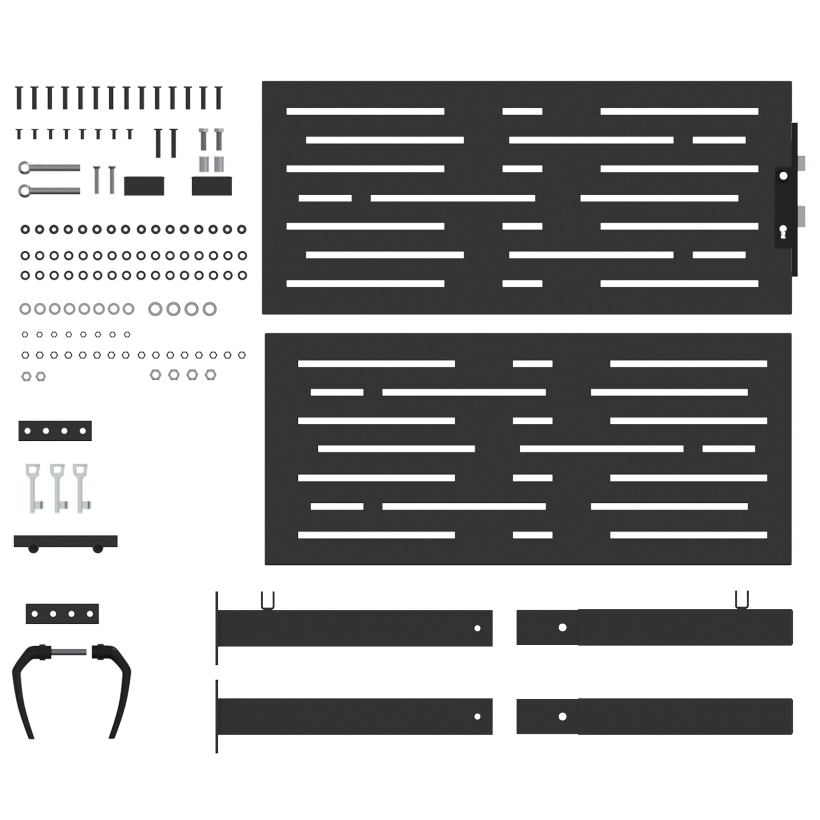 Poartă de grădină Negru 105 x 100 cm Oțel vopsit în pulbere GartenMobel Dekor