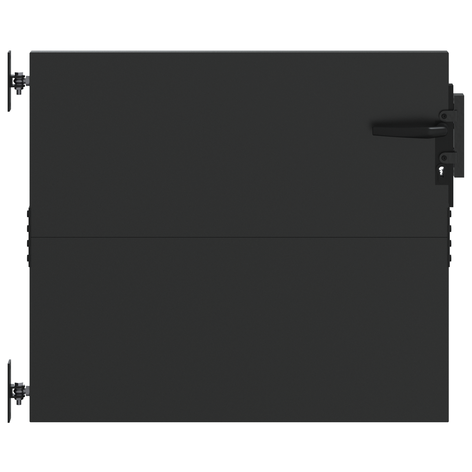 Poartă de grădină Negru 105 x 100 cm Oțel vopsit în pulbere GartenMobel Dekor