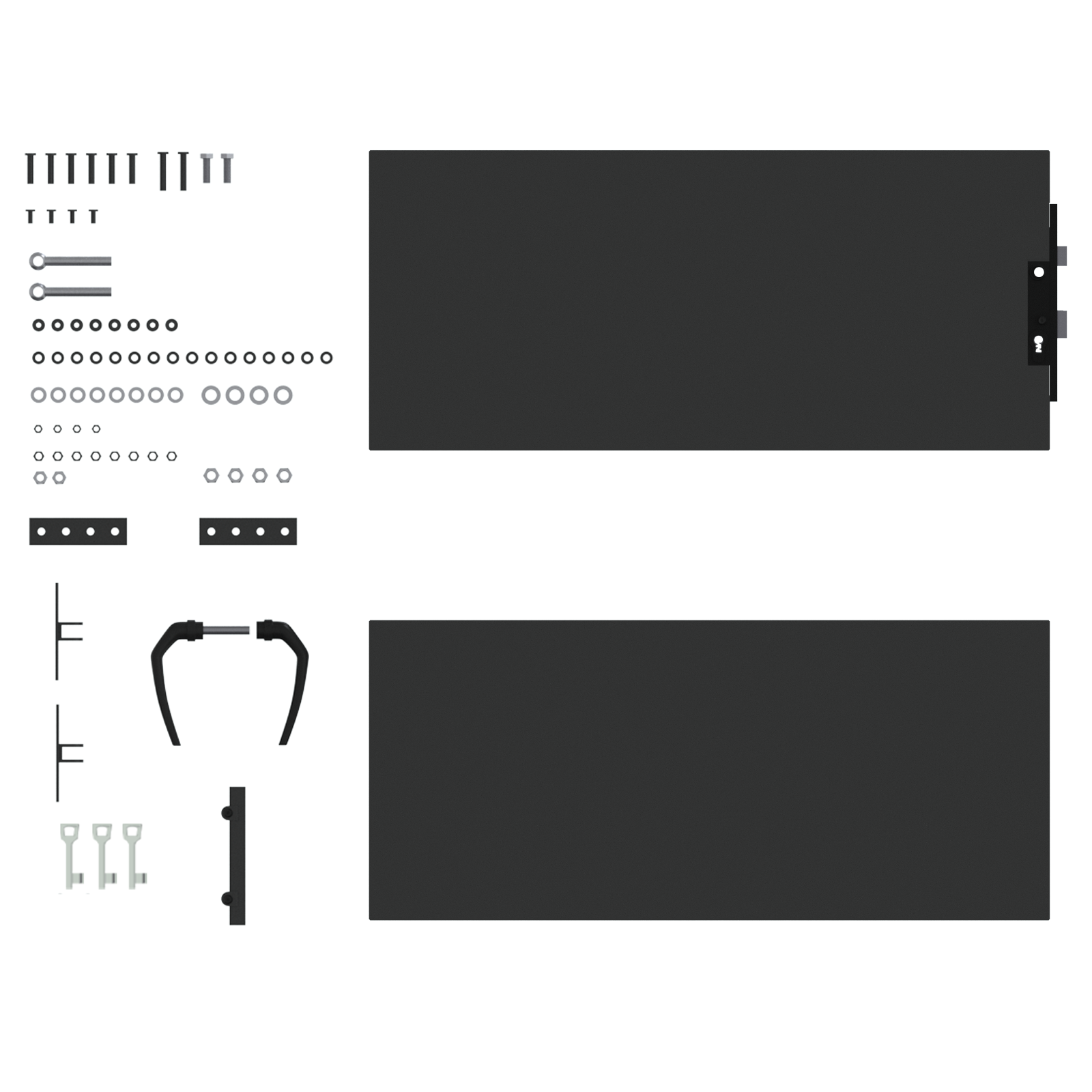 Poartă de grădină Negru 105 x 100 cm Oțel vopsit în pulbere GartenMobel Dekor